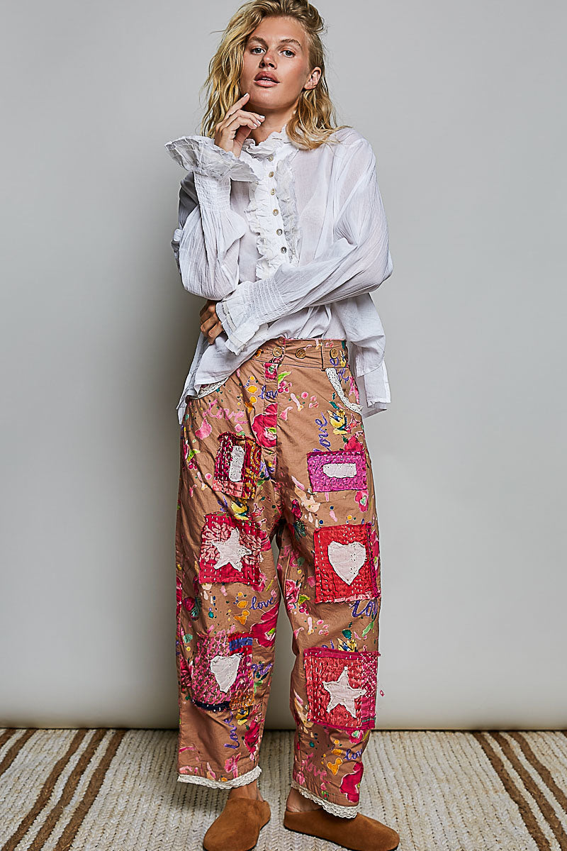 Petalpatch Hearts And Stars Pants