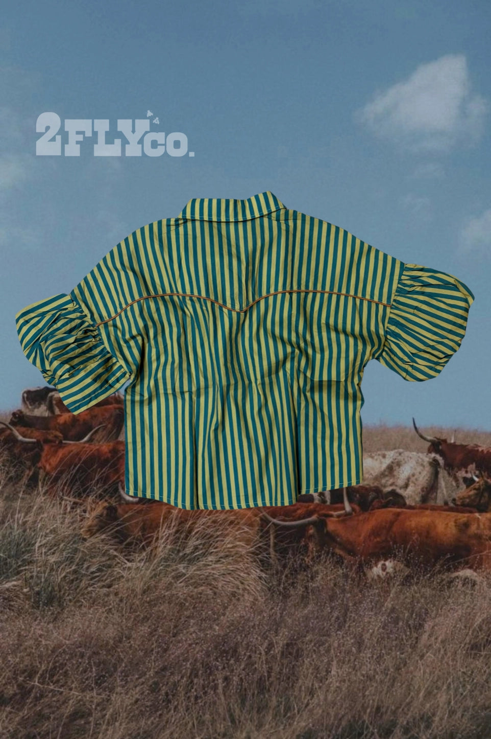 Lead Change Green Stripe Pearl Snap Shirt