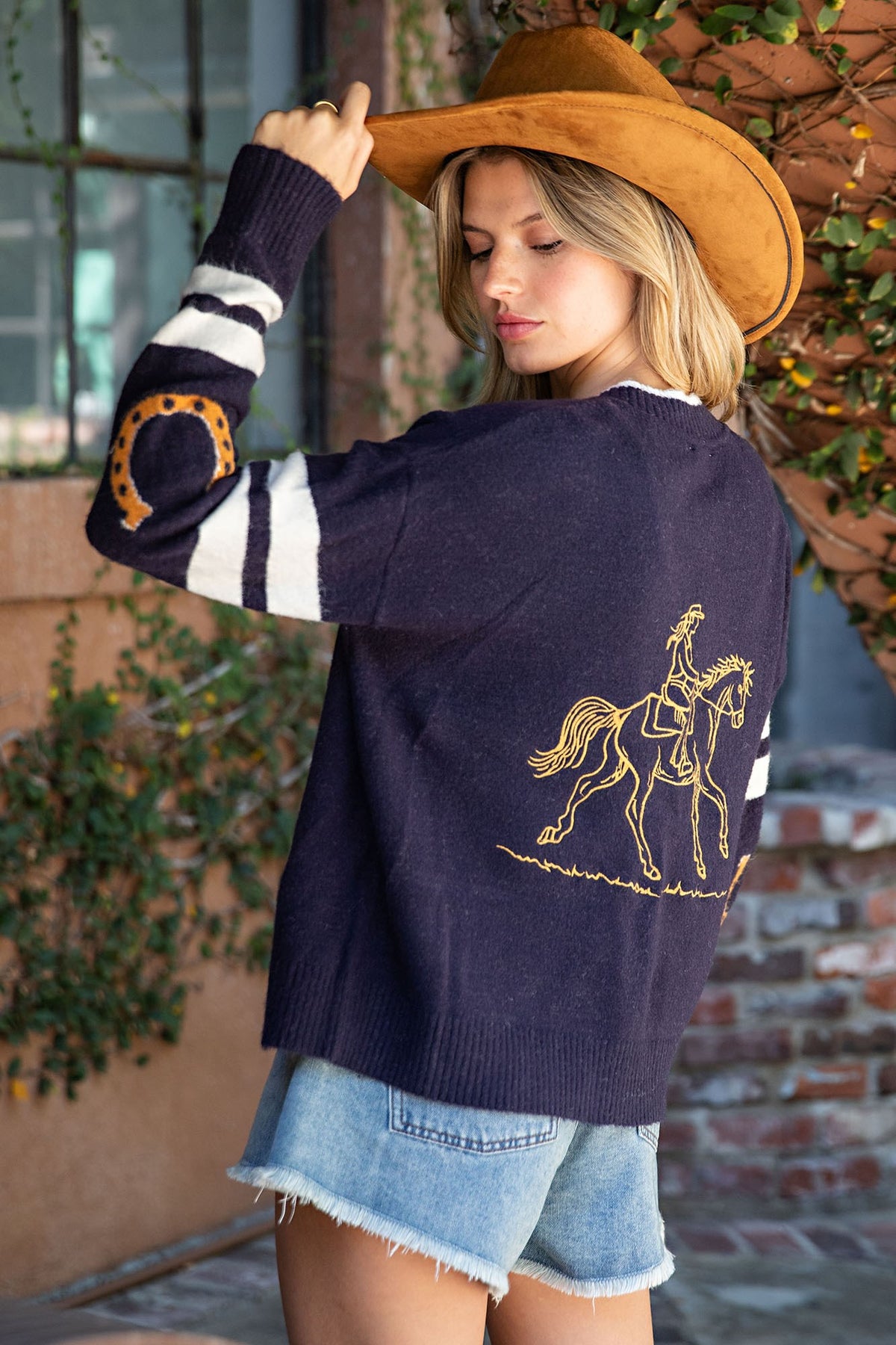Rodeo Embroidered Knit Cardigan