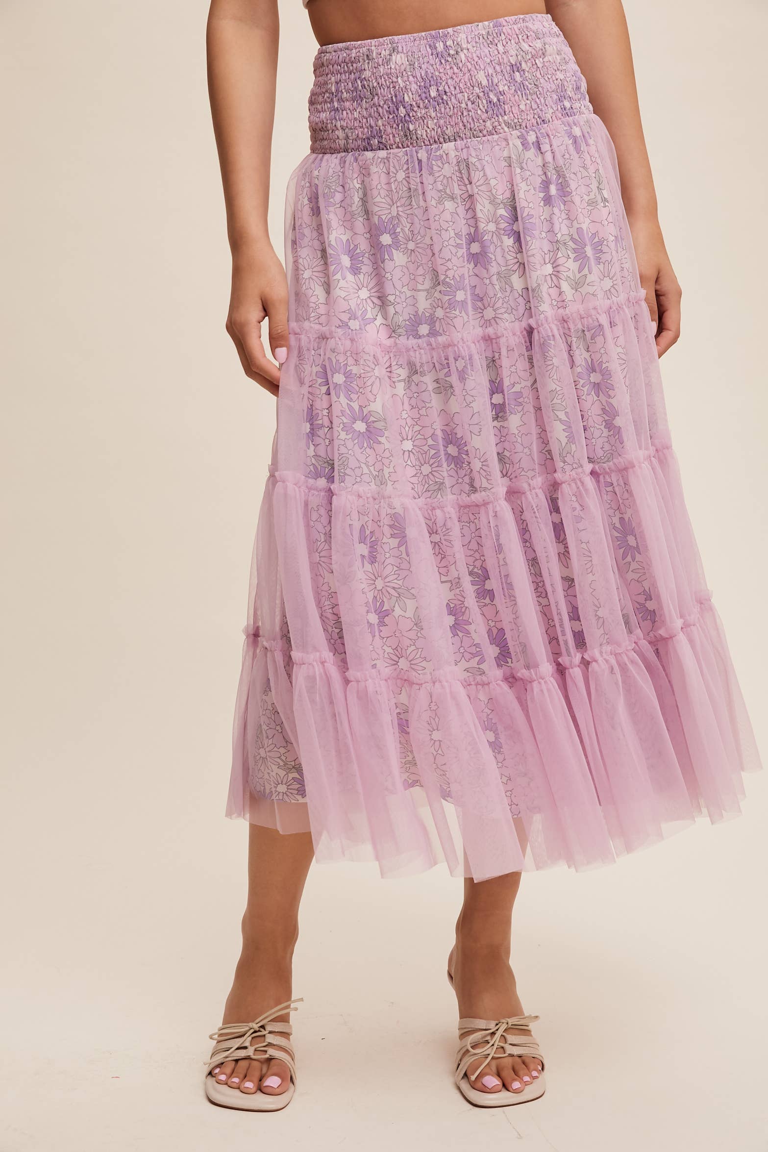 Lavender Blooms Convertible Tulle Skirt & Dress
