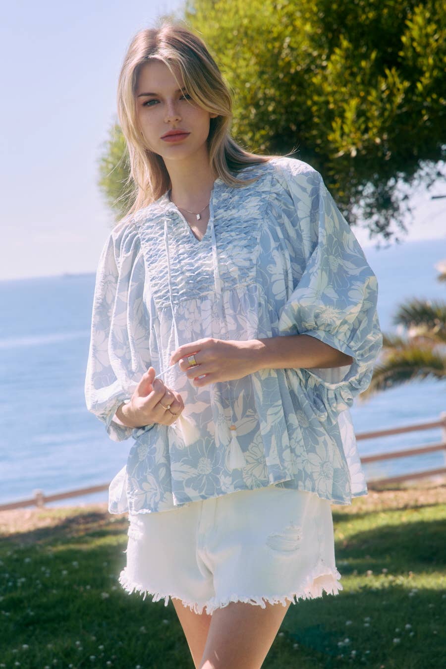 Linda's Floral Blouse