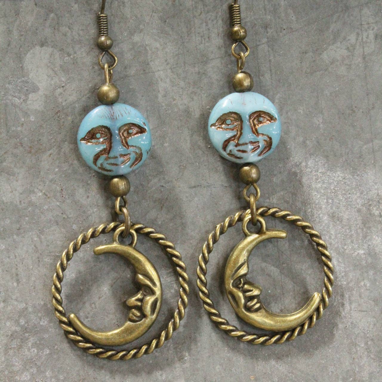 Over The Moon In Love With You Dangle Drop Earrings