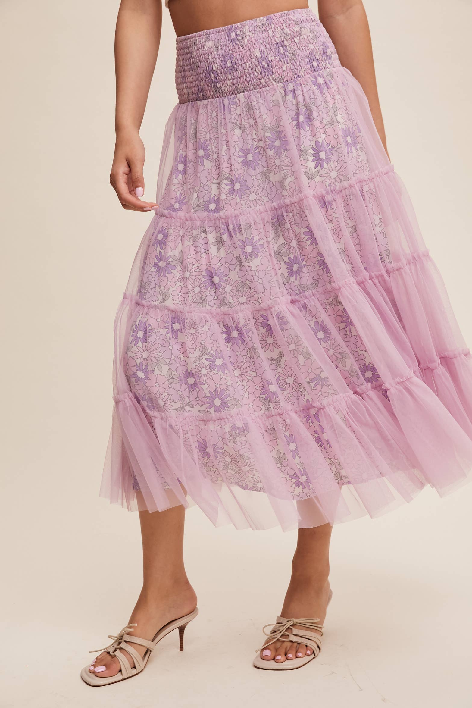 Lavender Blooms Convertible Tulle Skirt & Dress