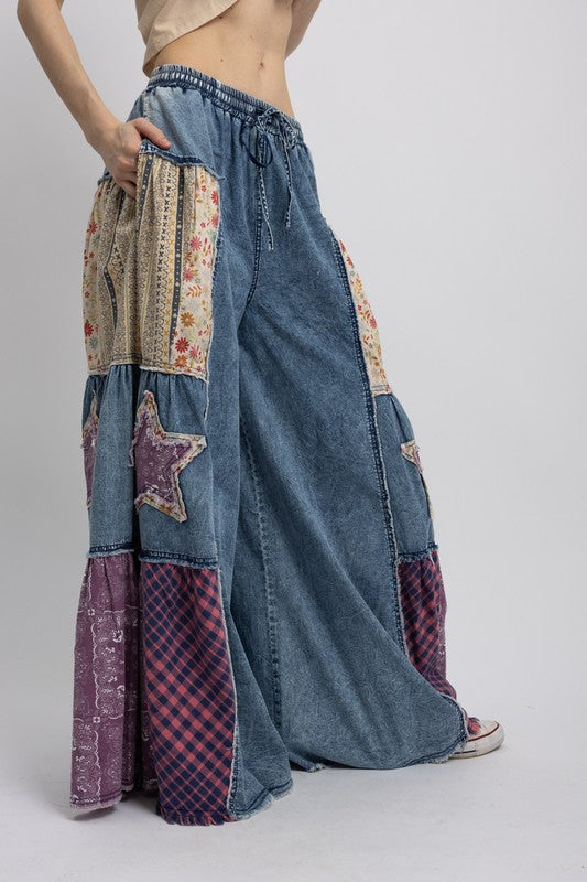 Star Queen Patchwork Flares