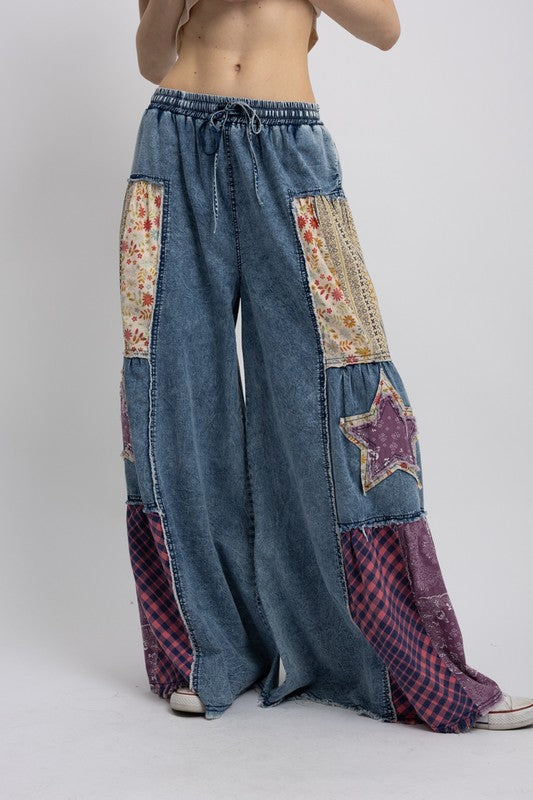 Star Queen Patchwork Flares