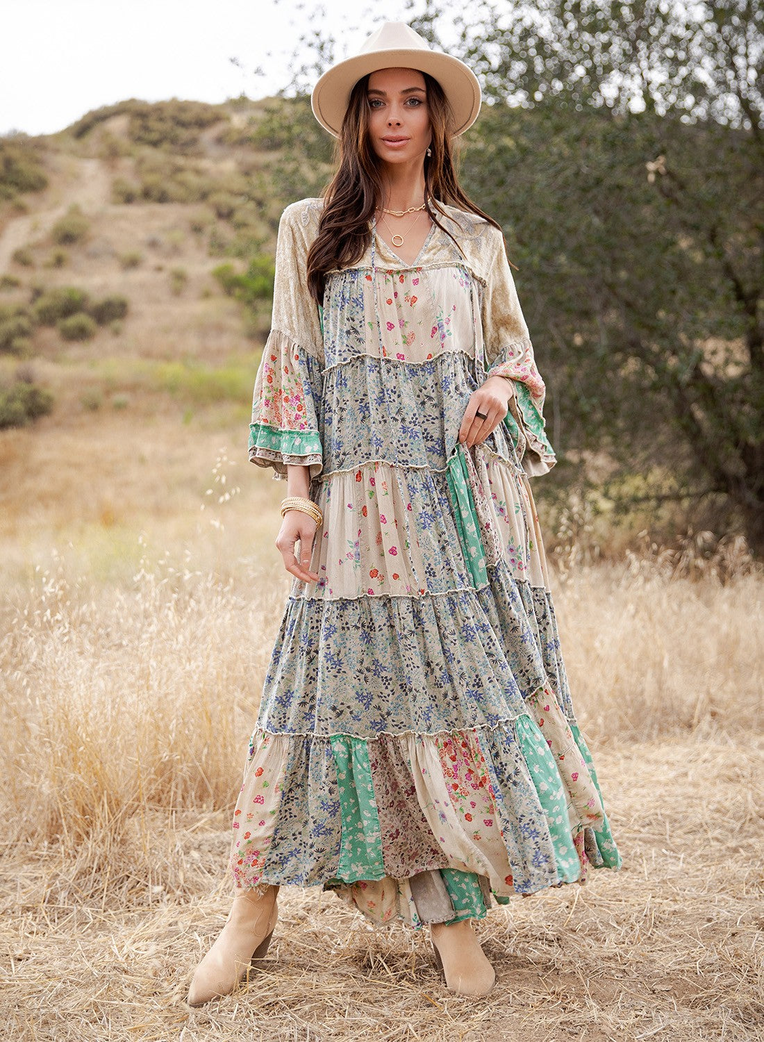 Golden Hour Jhabla Maxi Dress