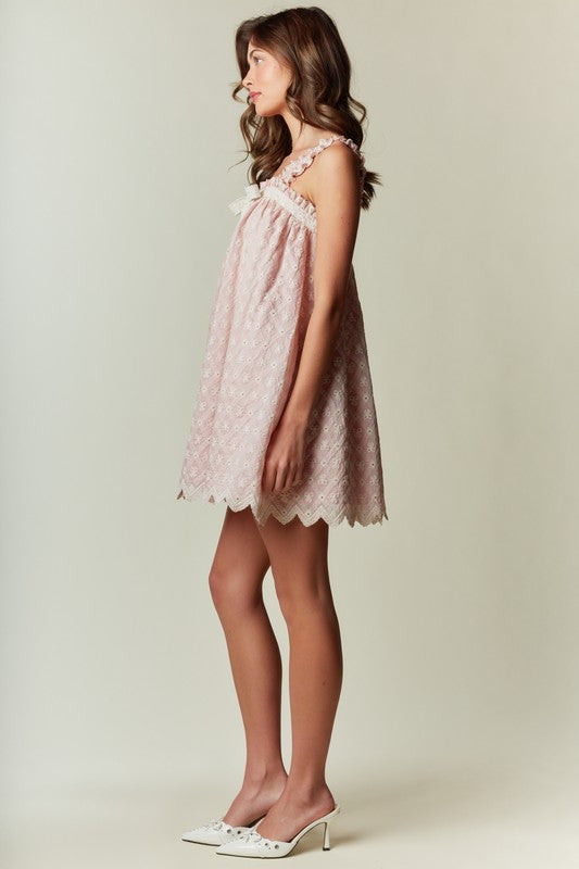 Blushing Bows Babydoll Dress