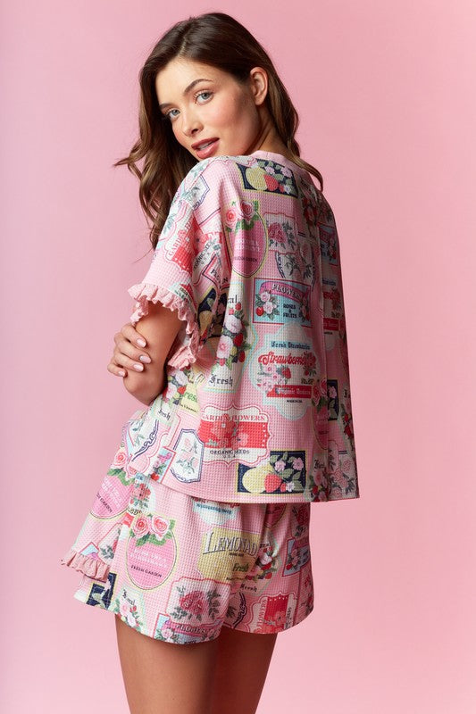 Vintage Label Love Short Set