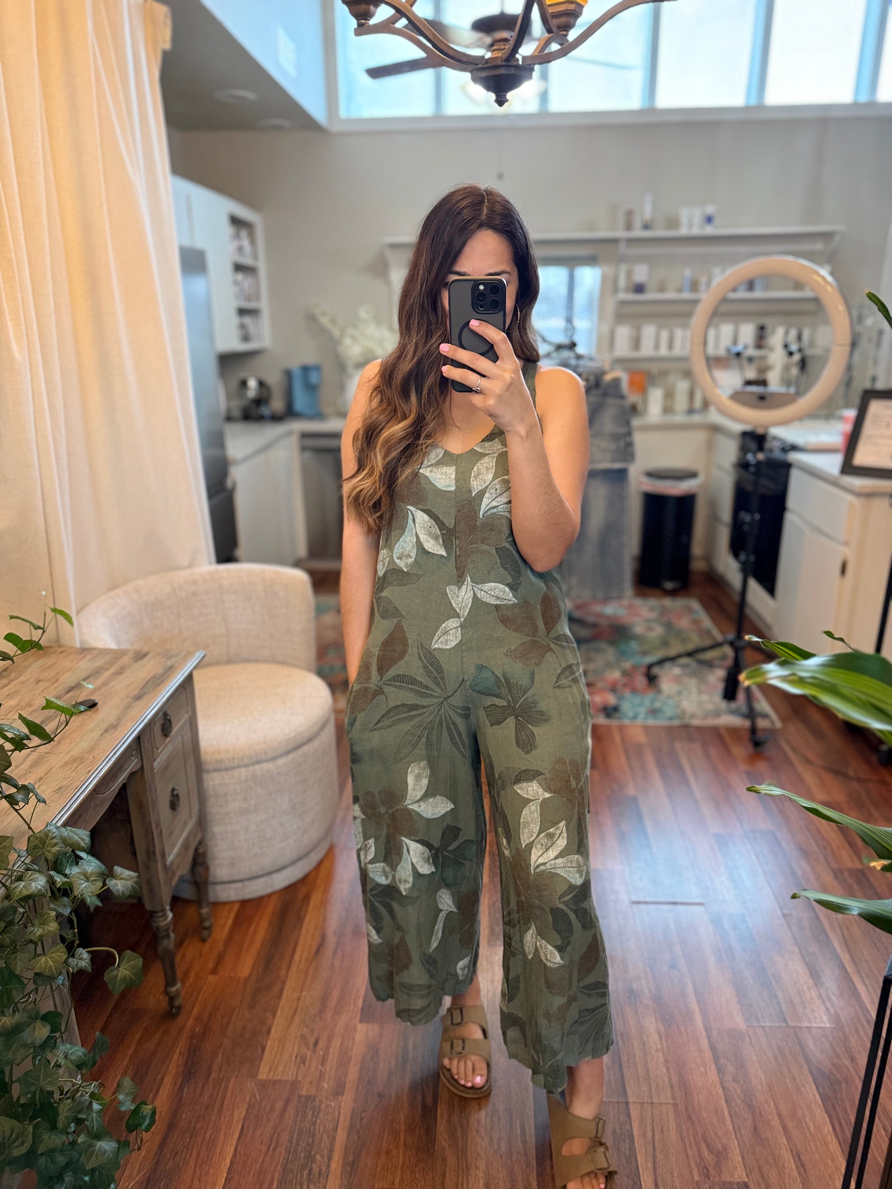 The Tuscany Linen Romper