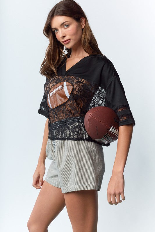 Touchdown Lace Mesh Top