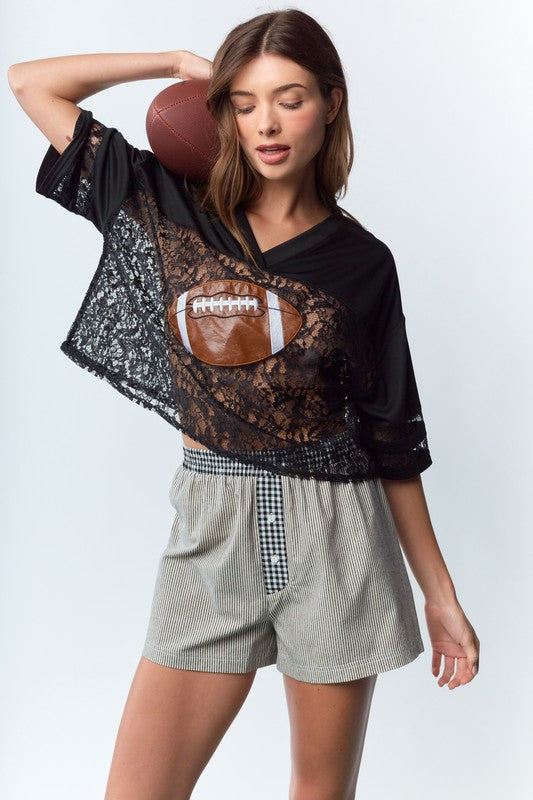 Touchdown Lace Mesh Top