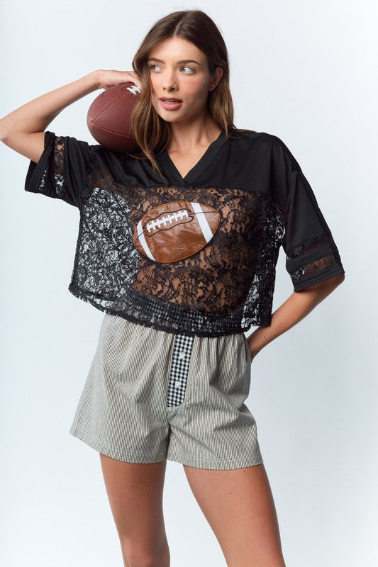 Touchdown Lace Mesh Top