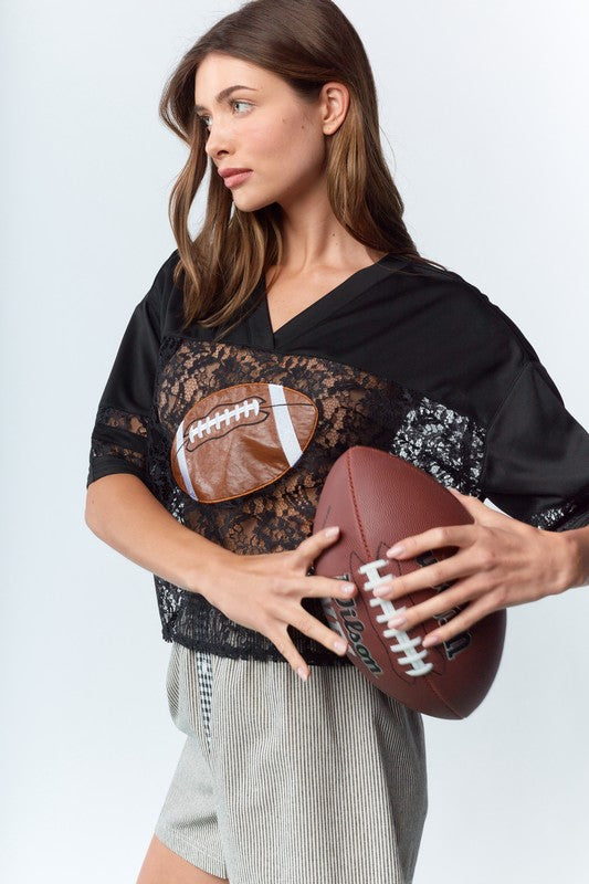 Touchdown Lace Mesh Top