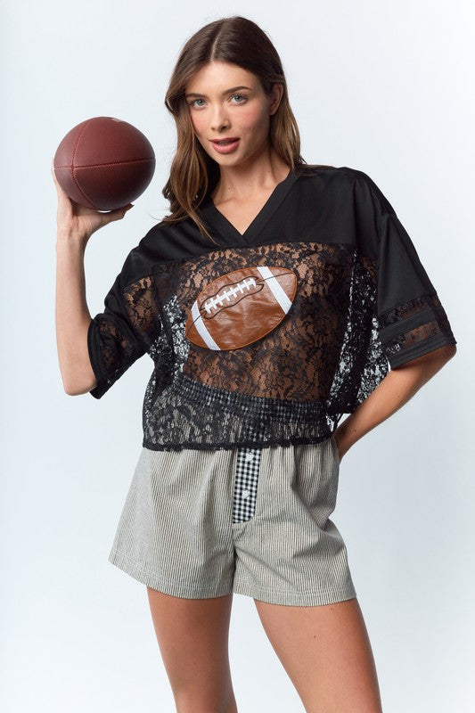 Touchdown Lace Mesh Top