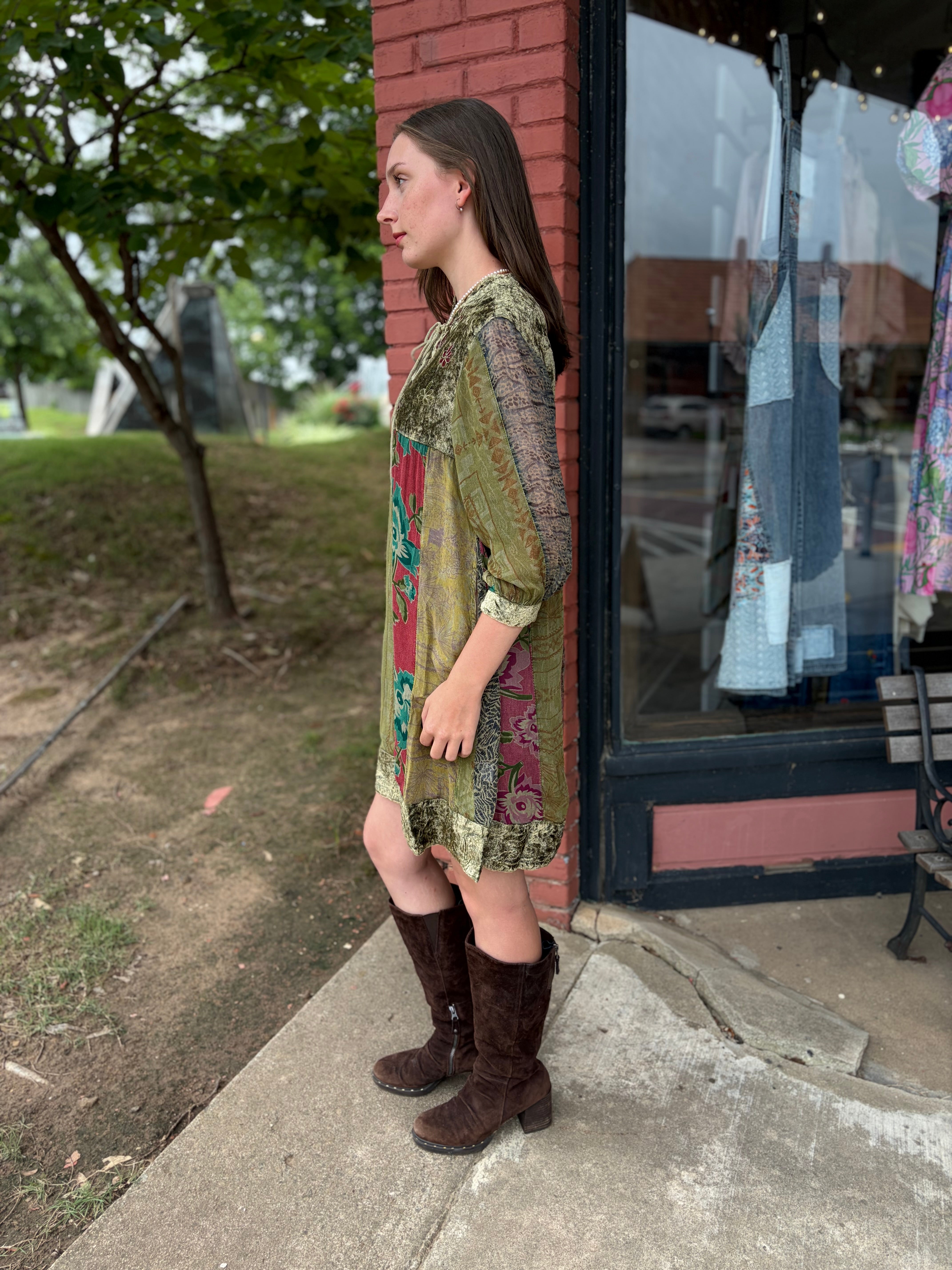 Lizzy Bohemian Patchwork Babydoll Dress