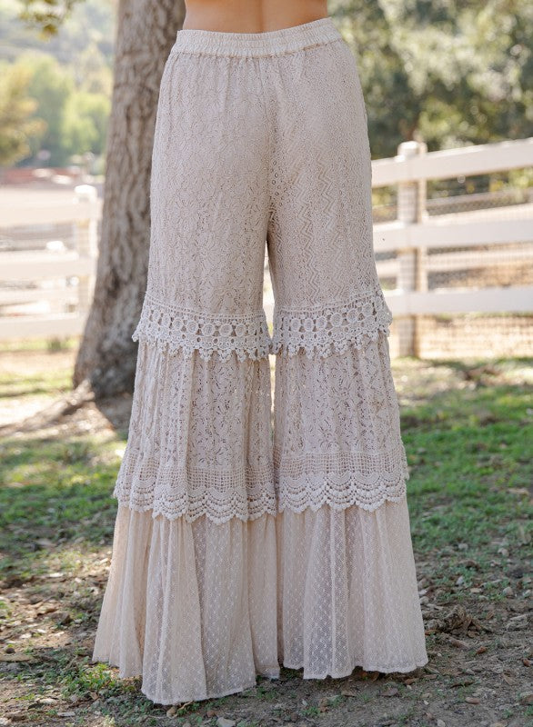 The Serenity Tiered Lace Pants