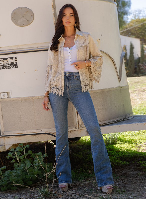 The Enchanted Lace Bell Sleeve Jacket