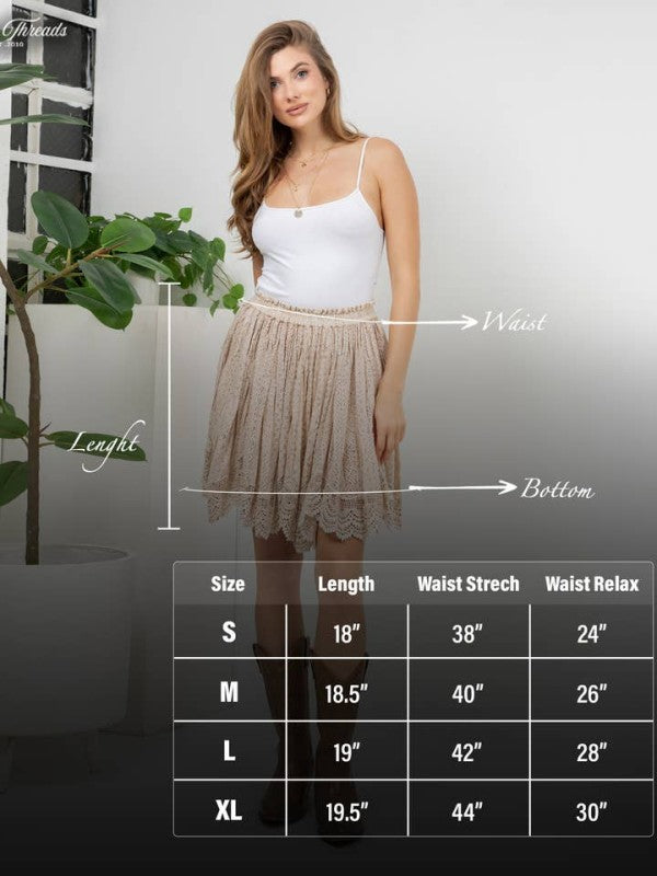The Desert Dream Lace Mini Skirt