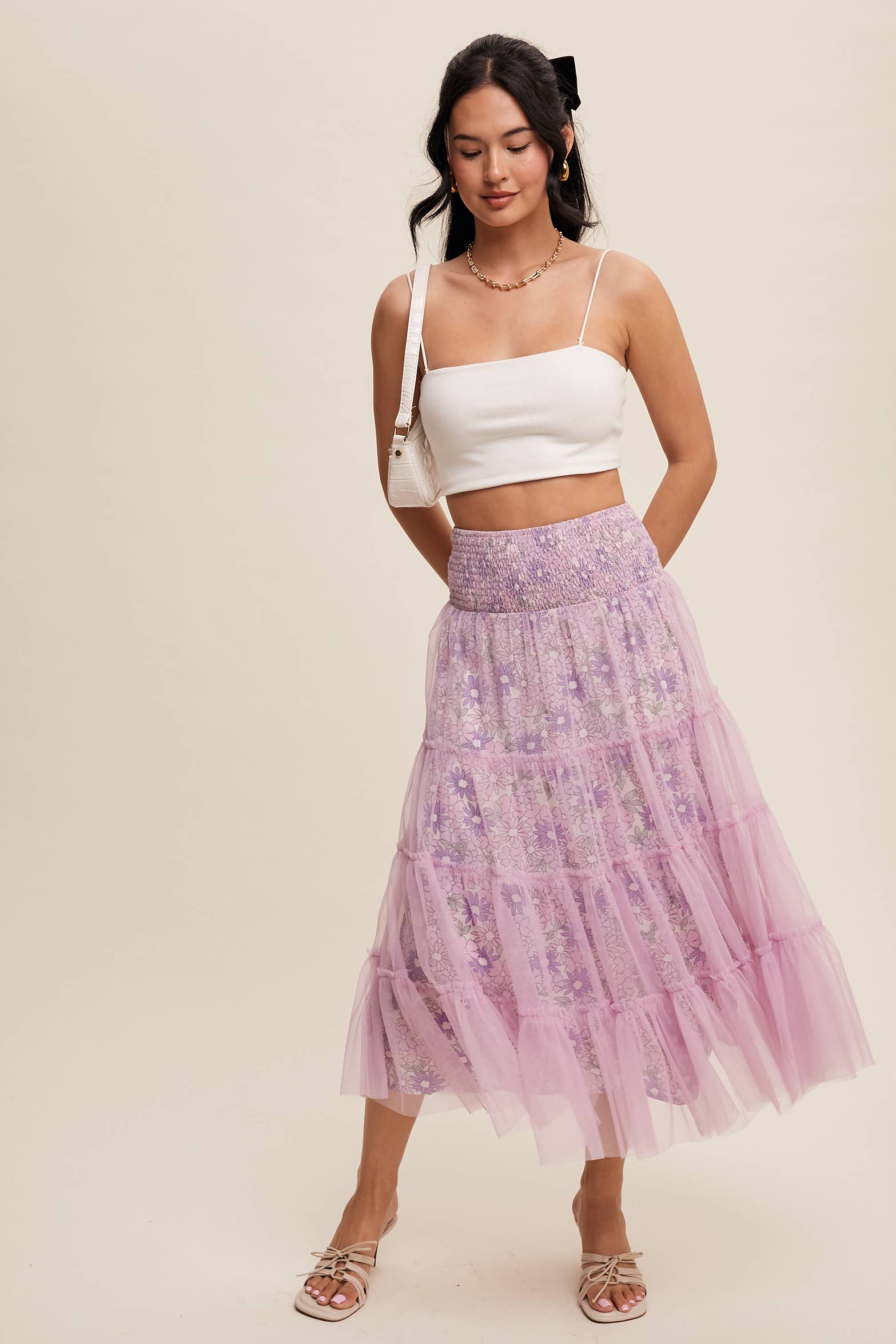 Lavender Blooms Convertible Tulle Skirt & Dress