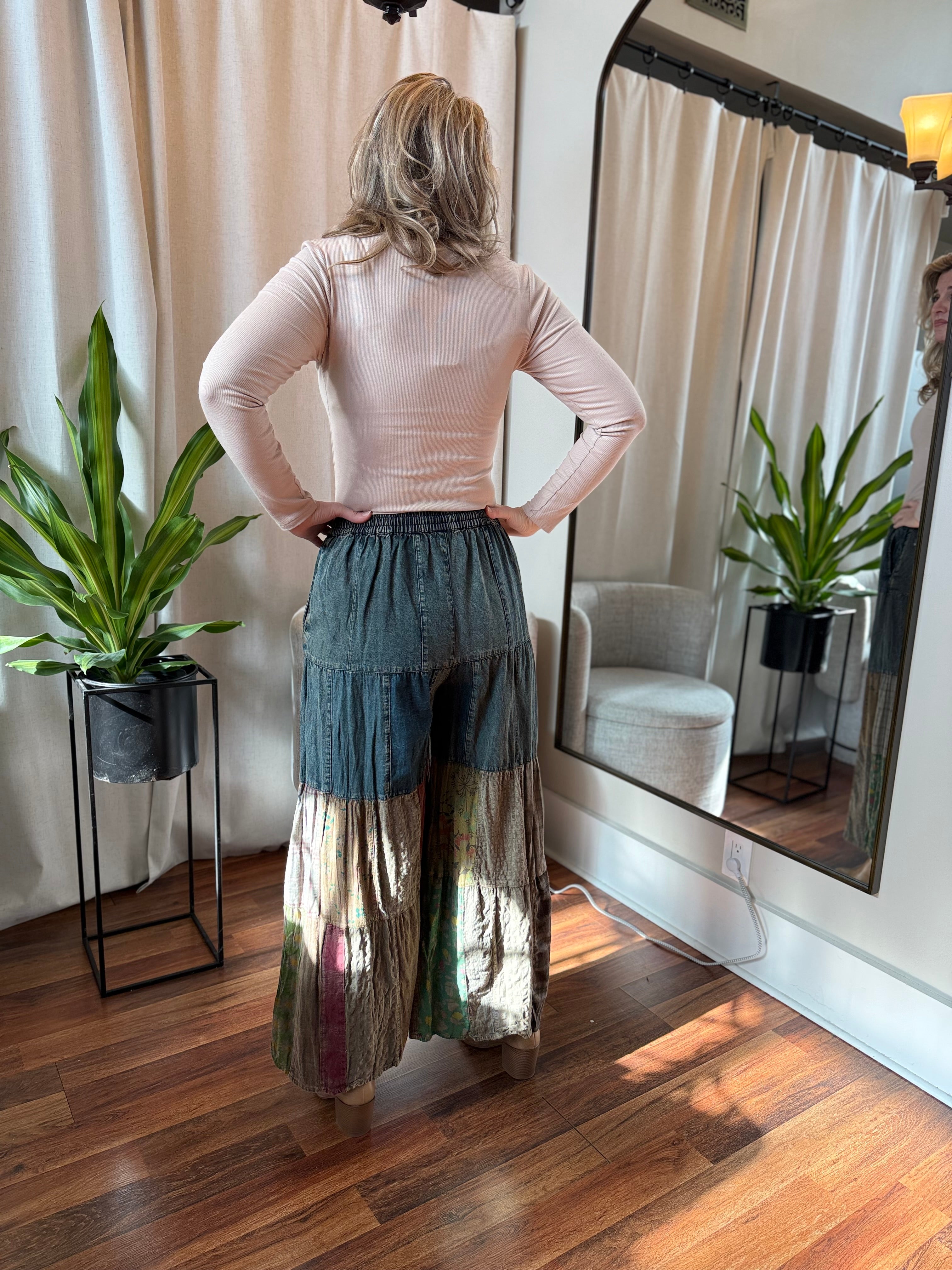 Wild Meadow Patchwork Denim Pants