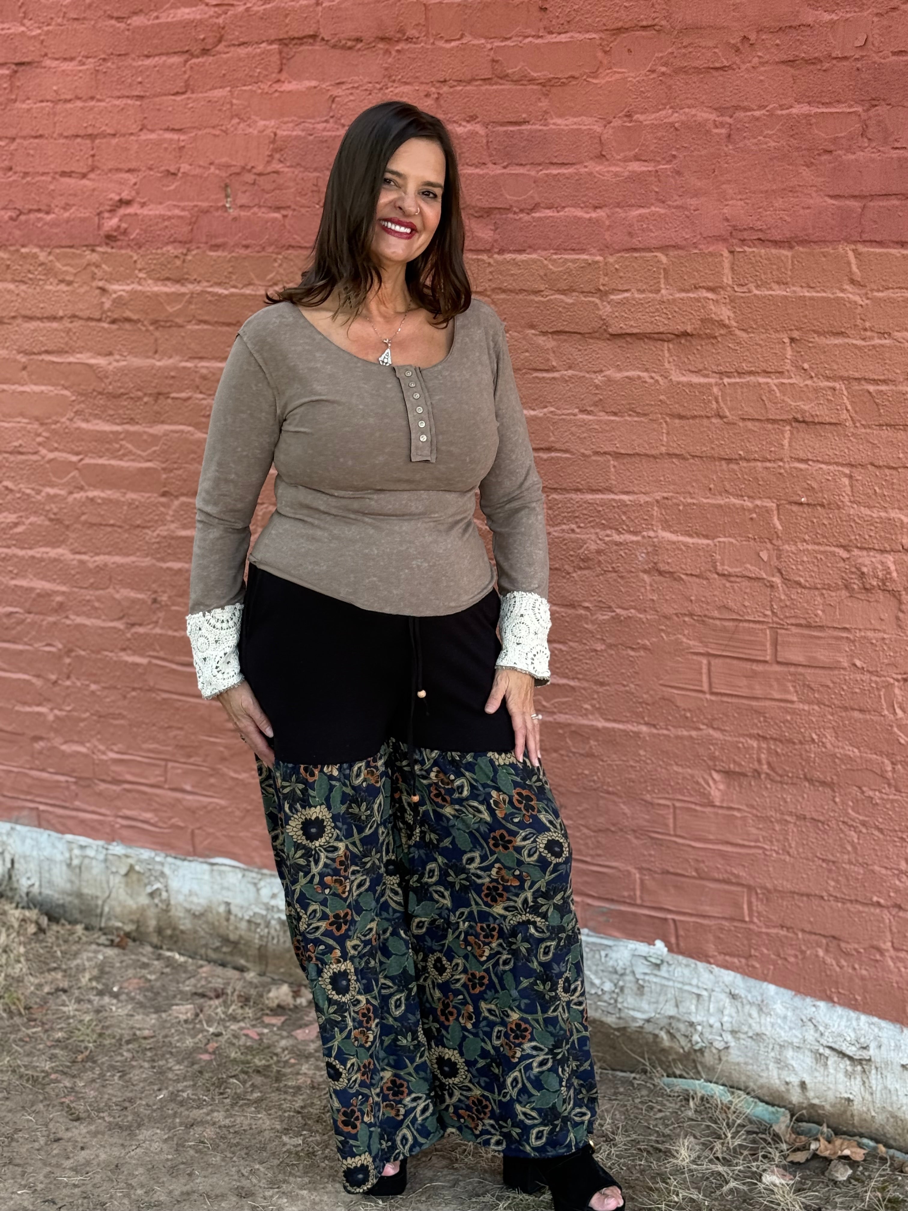 Jasmine Knit Button Top