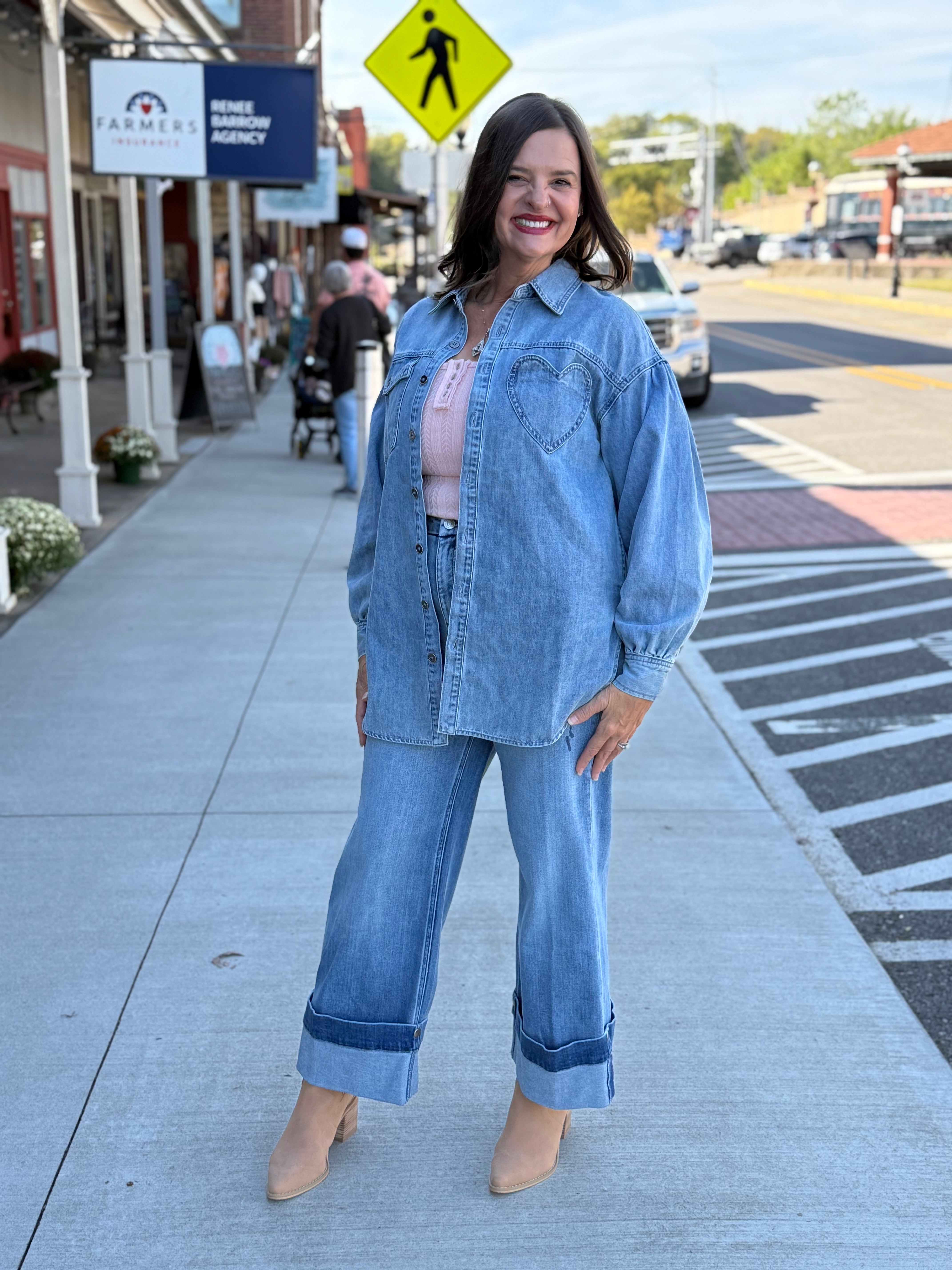 Break My Heart Oversized Denim Jacket