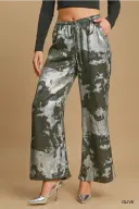 Wide Leg Metallic Pants