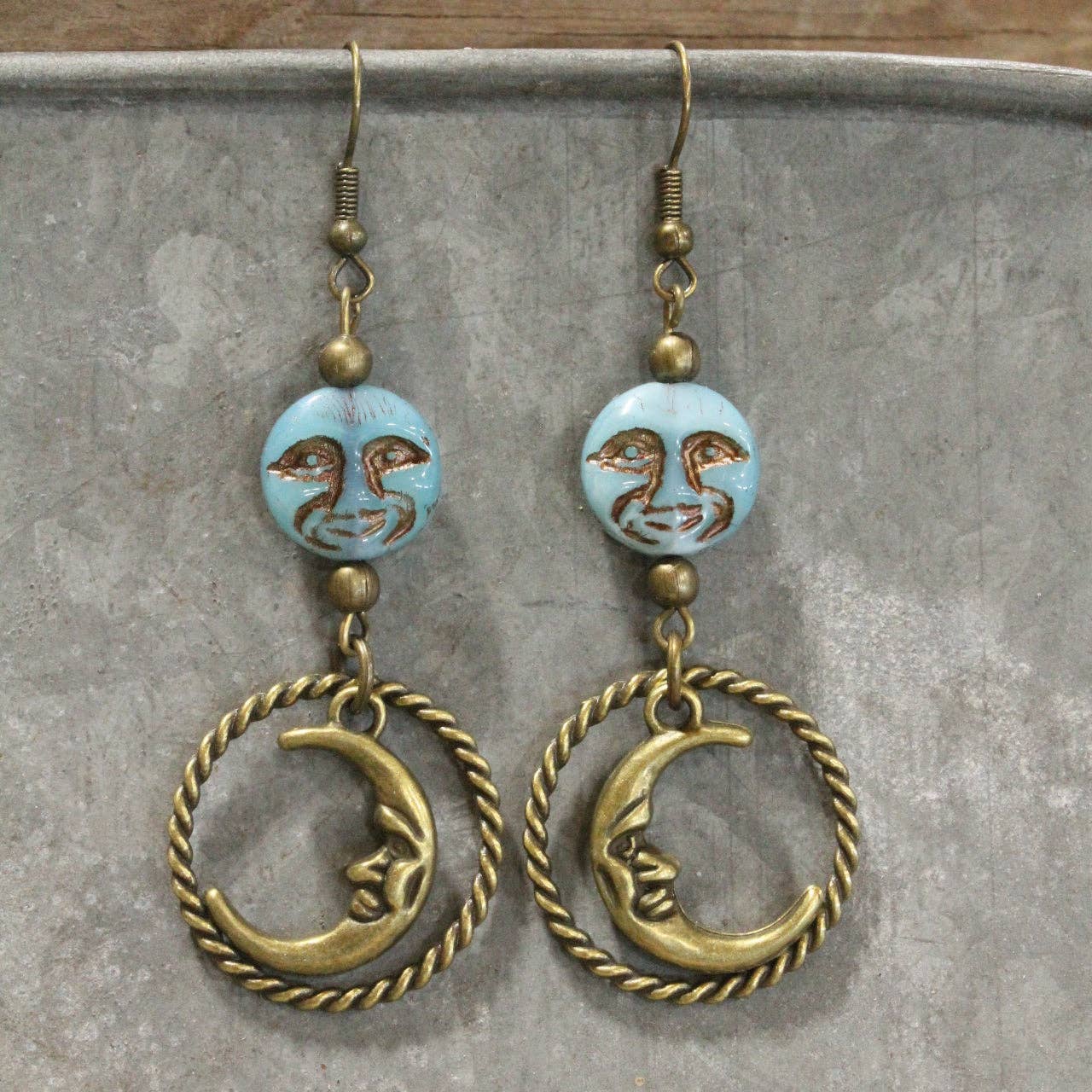 Over The Moon In Love With You Dangle Drop Earrings