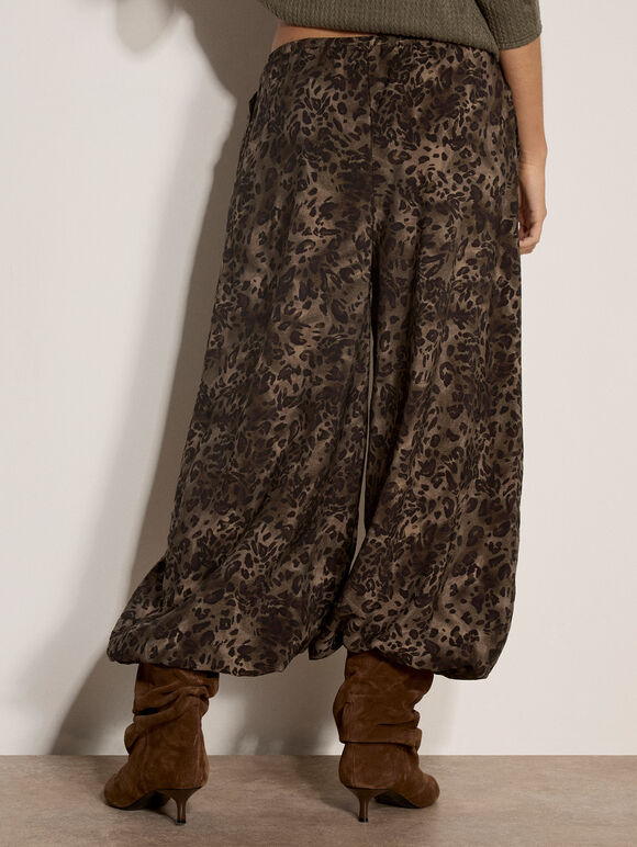 Leopard Print Balloon Trousers