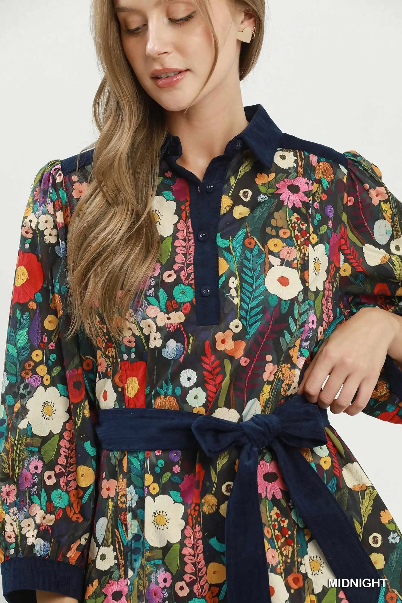 Into the Garden Collared Mini Dress