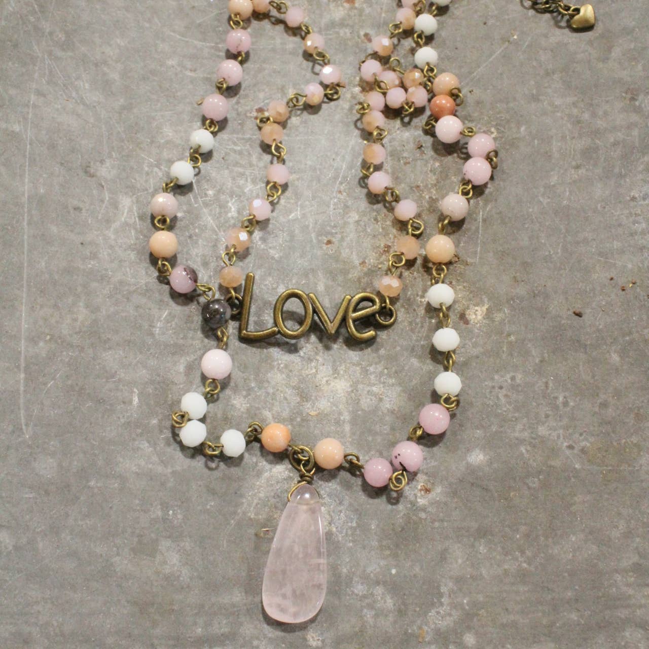 Bohemian Blush Stone Necklace