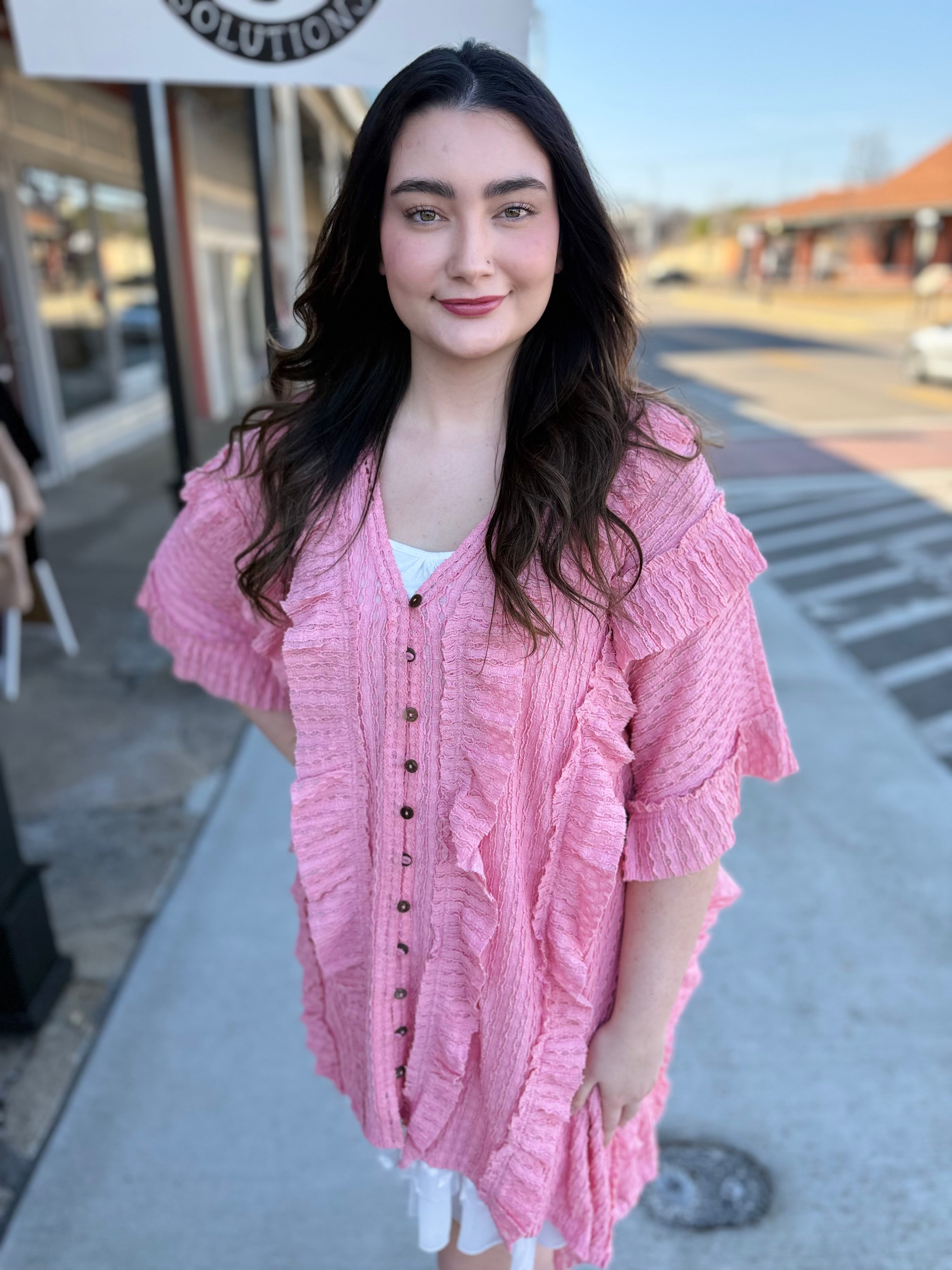 The Layla Ruffle Poncho Cardigan