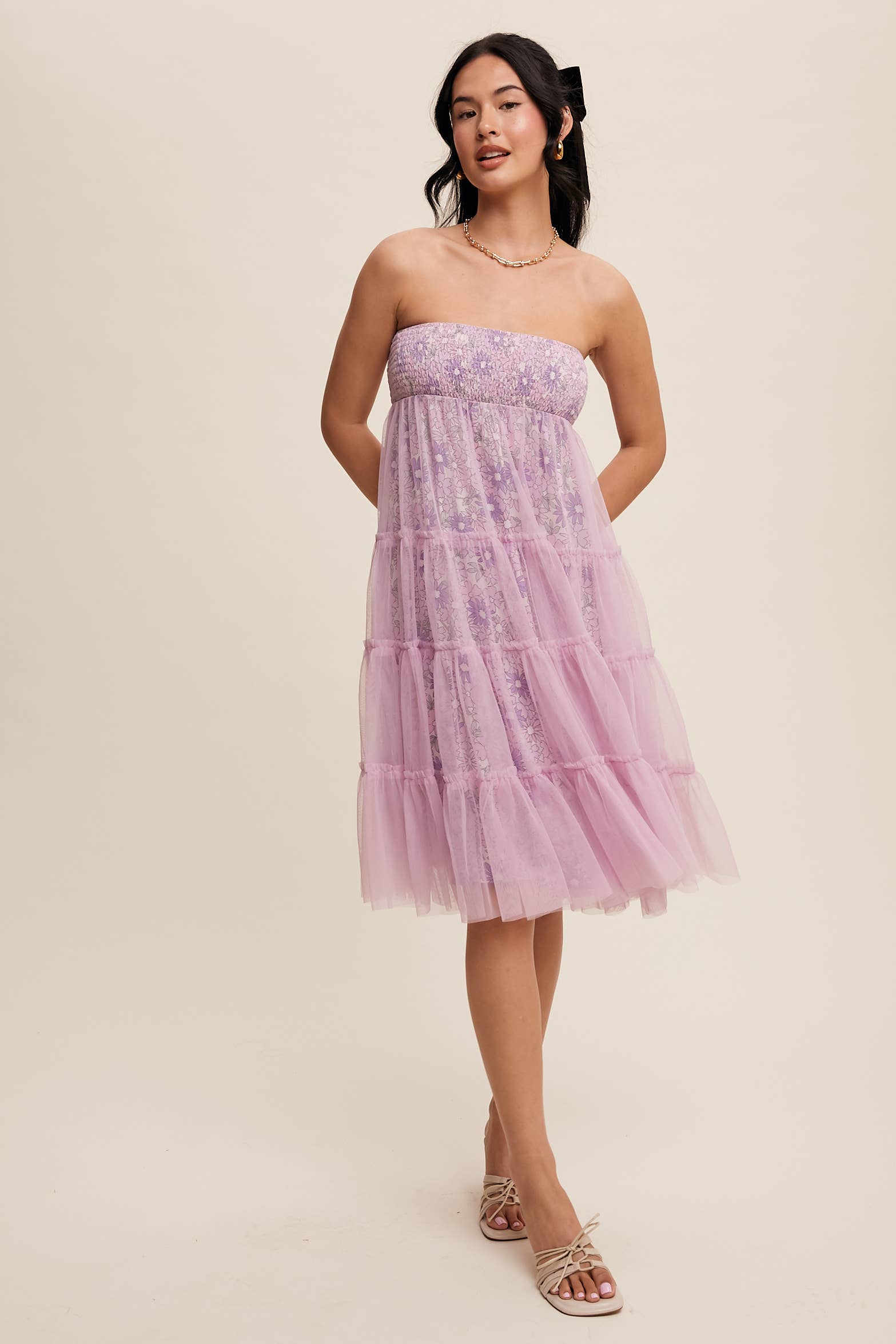 Lavender Blooms Convertible Tulle Skirt & Dress