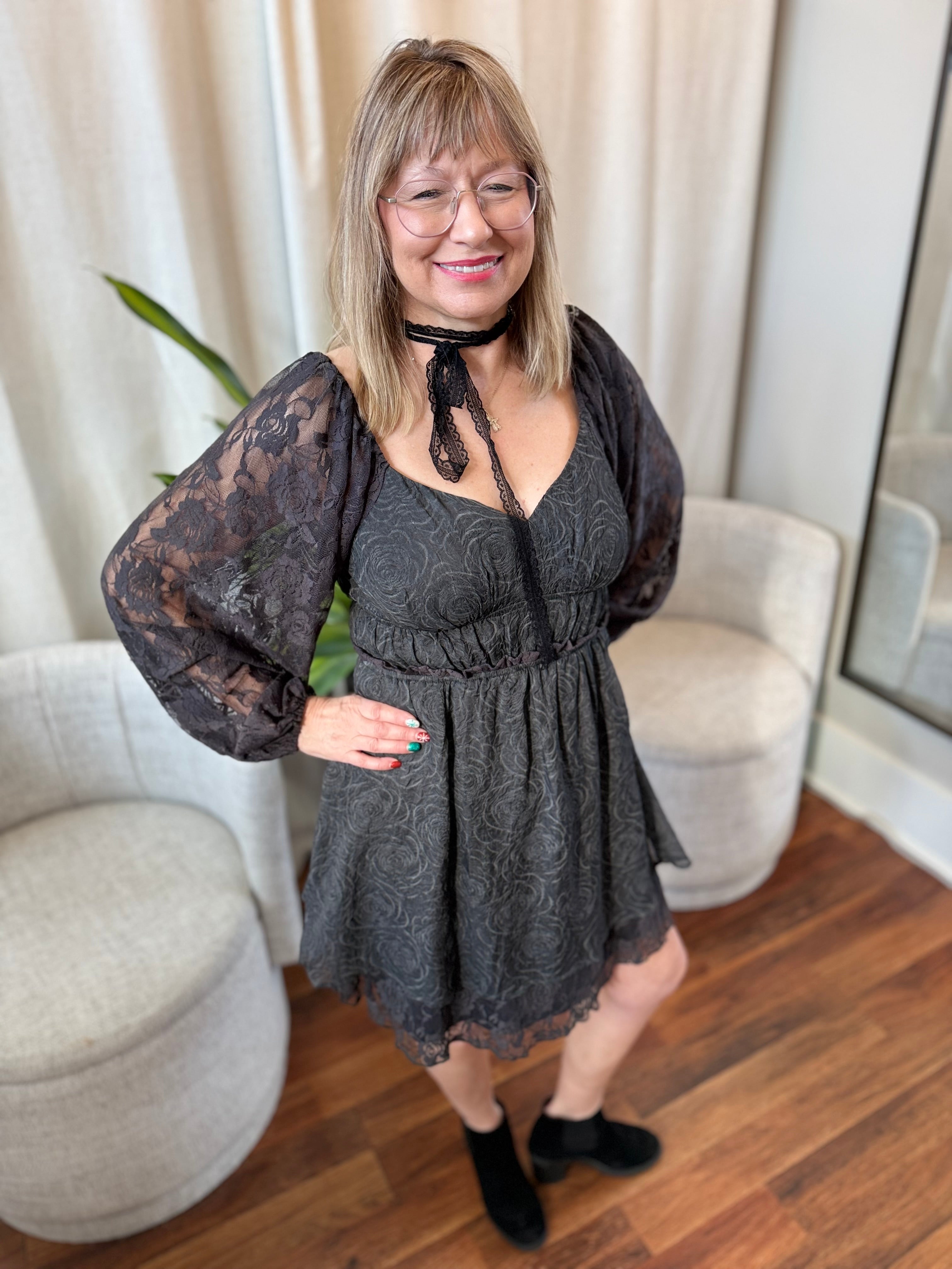 The Midnight Lace Dress