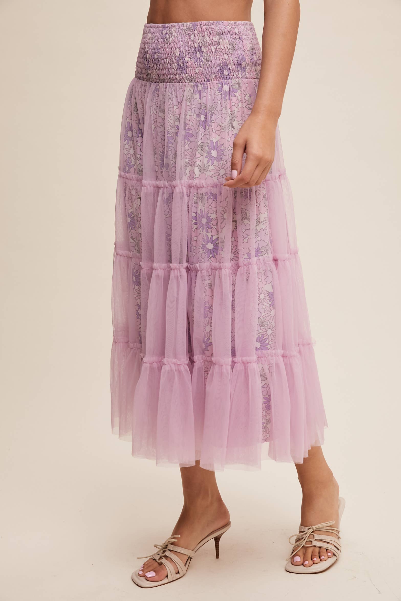 Lavender Blooms Convertible Tulle Skirt & Dress