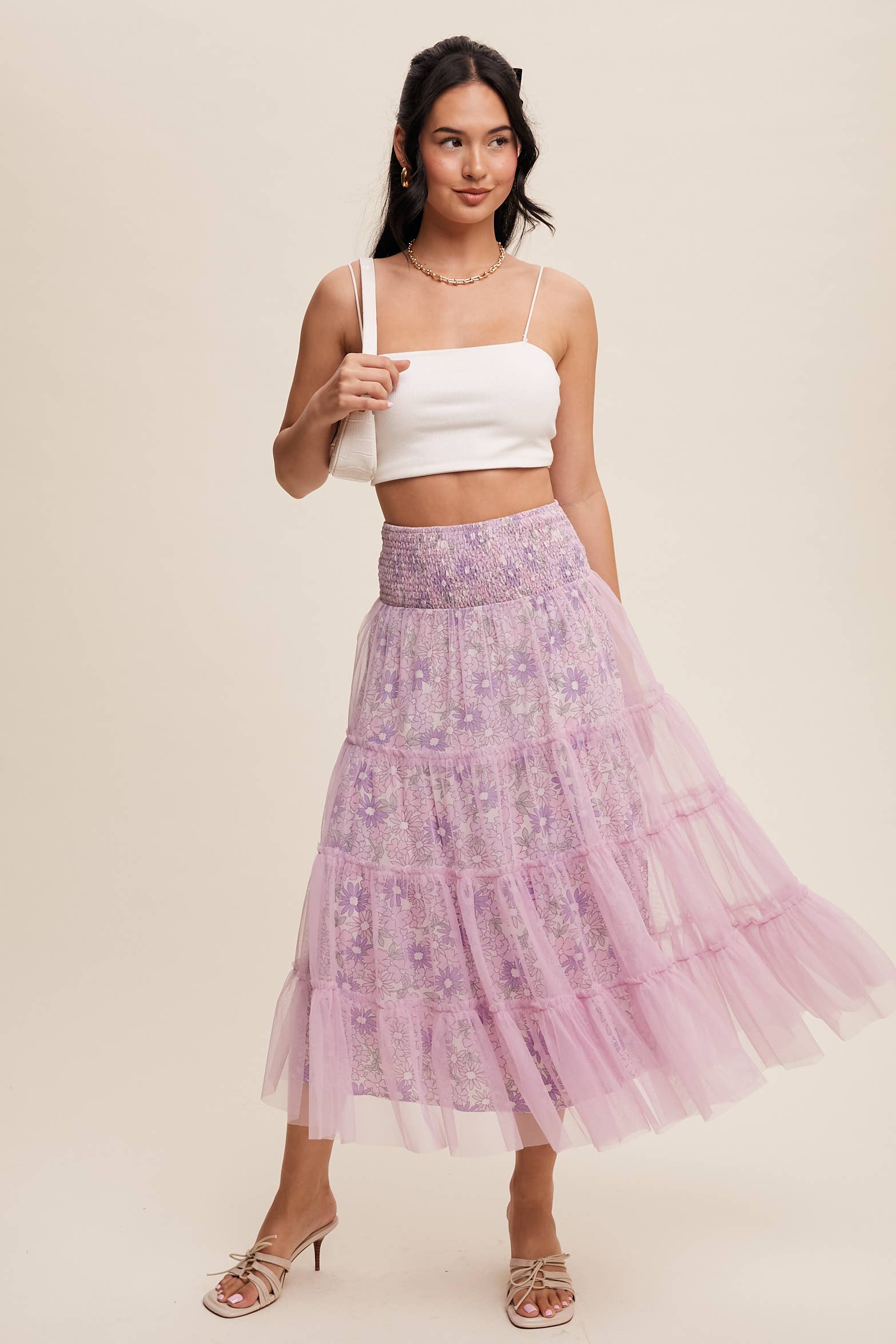 Lavender Blooms Convertible Tulle Skirt & Dress