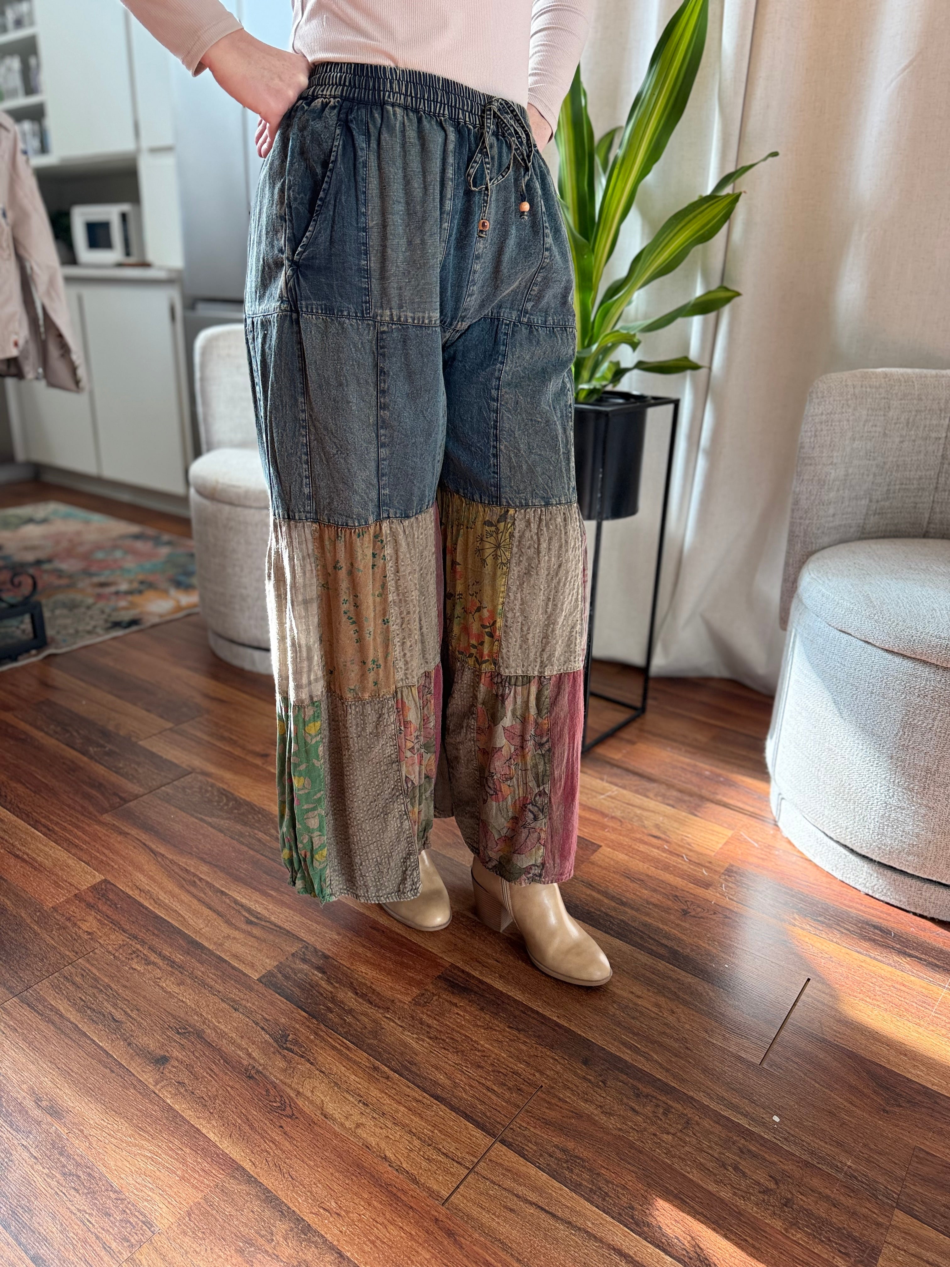 Wild Meadow Patchwork Denim Pants