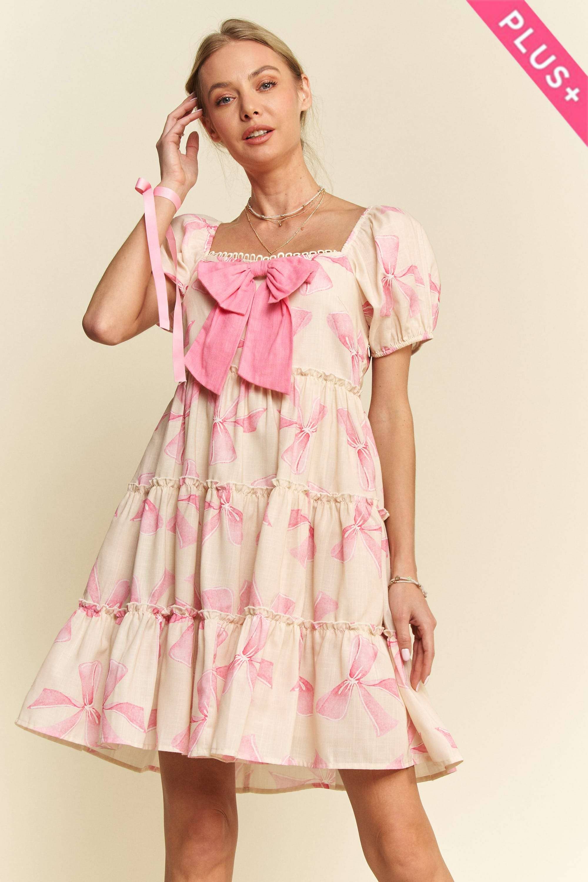 š Sweetheart Bows Babydoll Dress