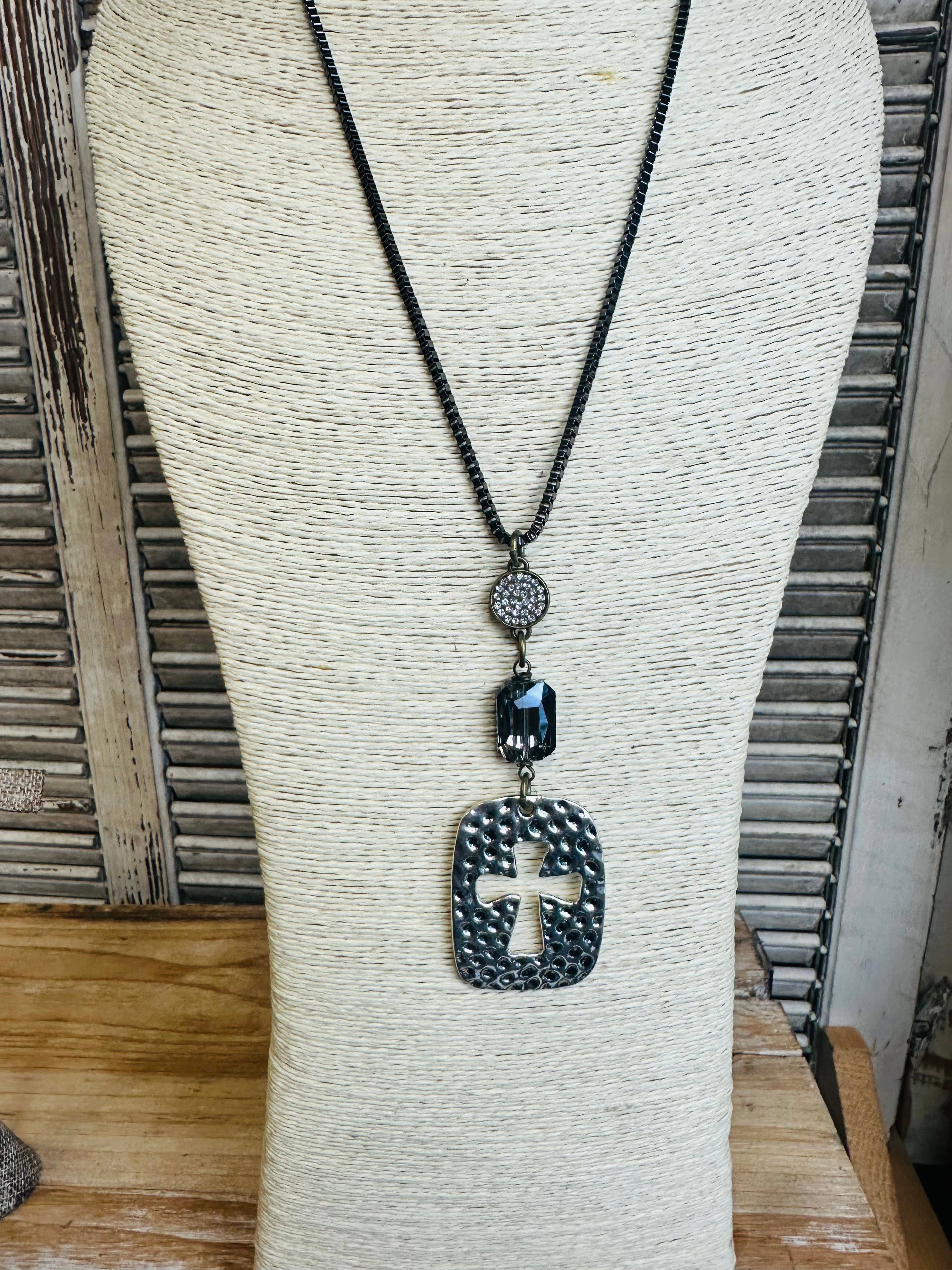 Silver Cross Earrings