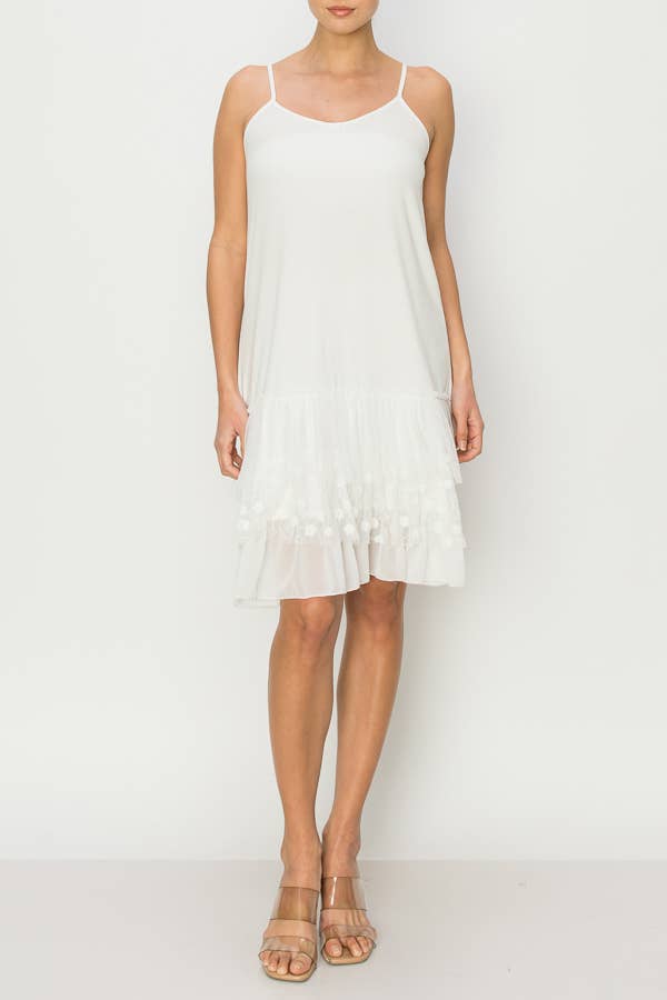 Origami Apparel ~ Lace and Crochet inspired - OLS-4672 IVORY SLIP DRESS OR EXTENDER IVORY / M Origami Apparel ~ Lace and Crochet inspired - OLS-4672 IVORY SLIP DRESS OR EXTENDER IVORY / M