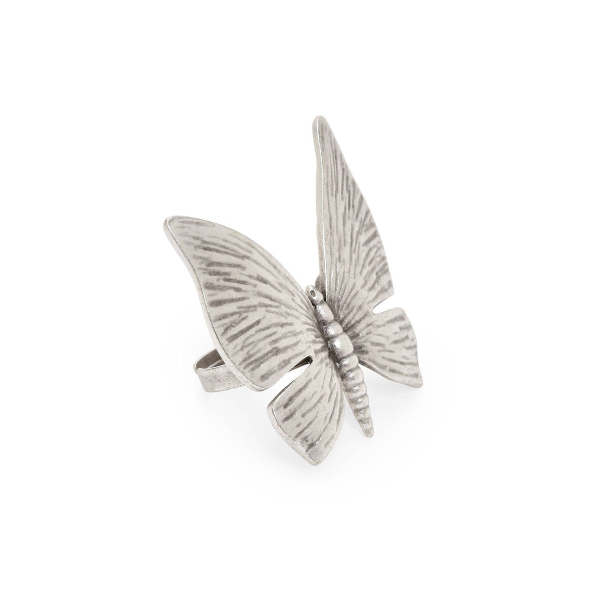 Silver Wings Butterfly Ring