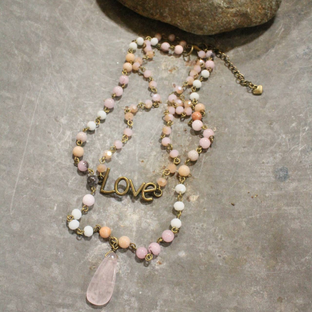 Bohemian Blush Stone Necklace