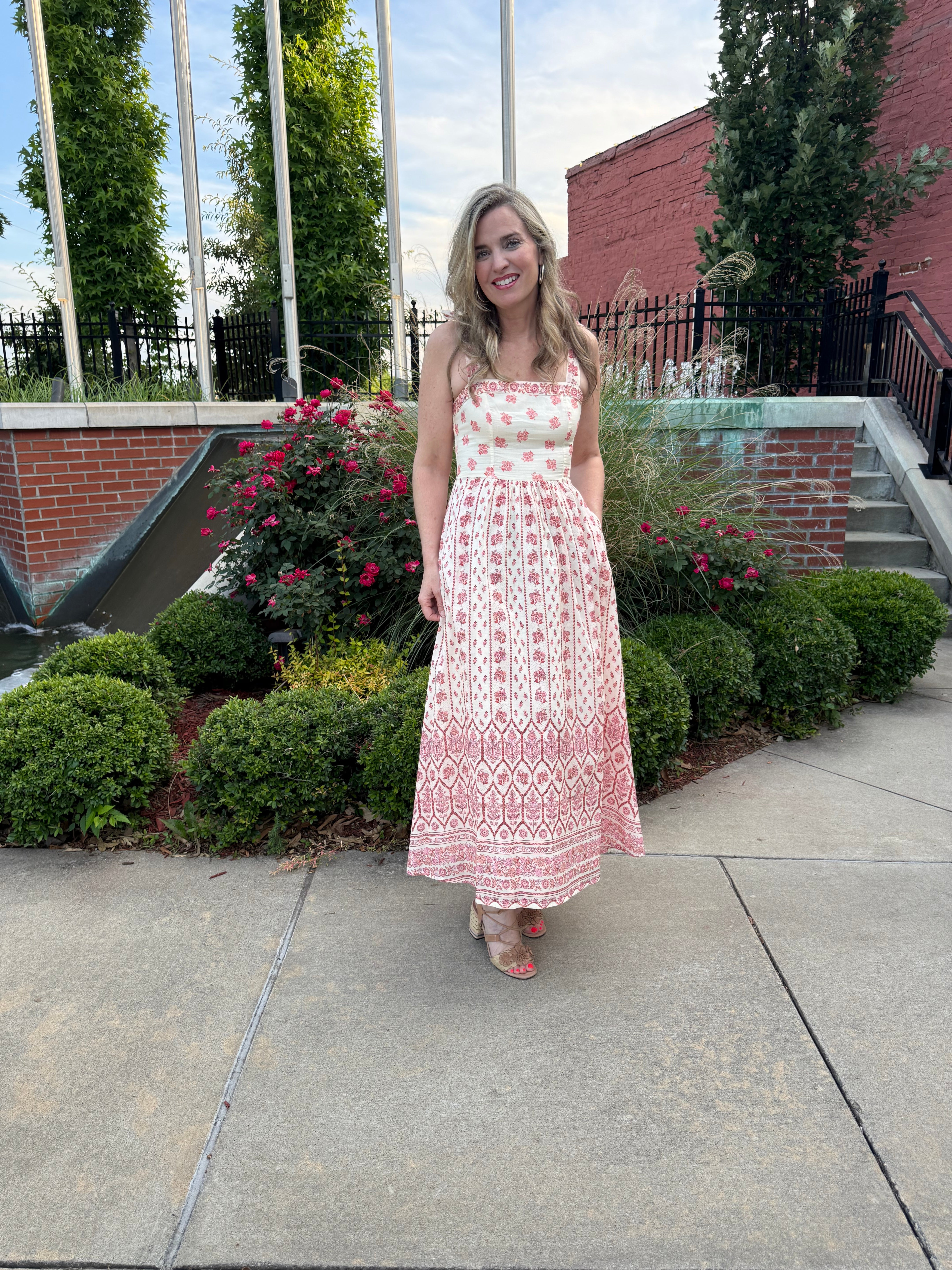 Blush Garden Romantic Dress Full length view