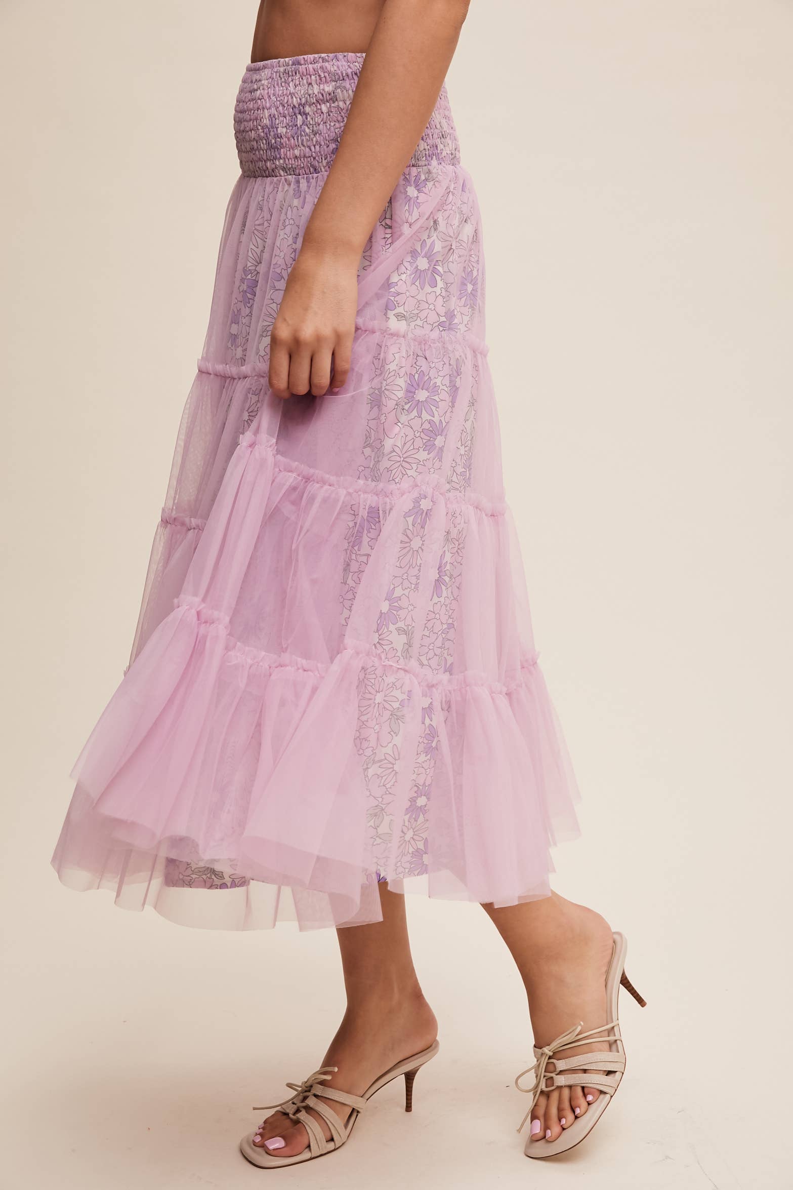Lavender Blooms Convertible Tulle Skirt & Dress