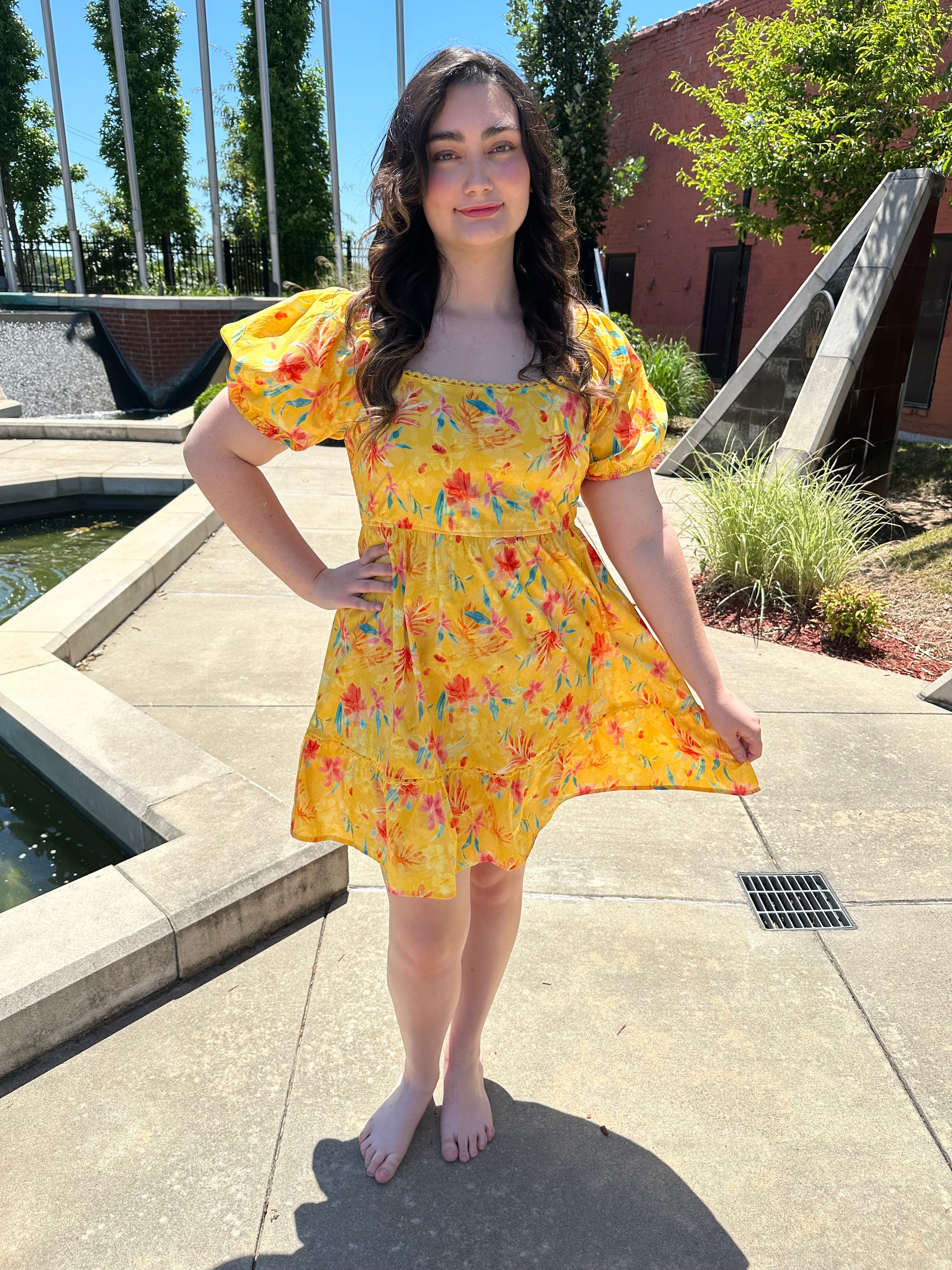April's Floral Mini Dress