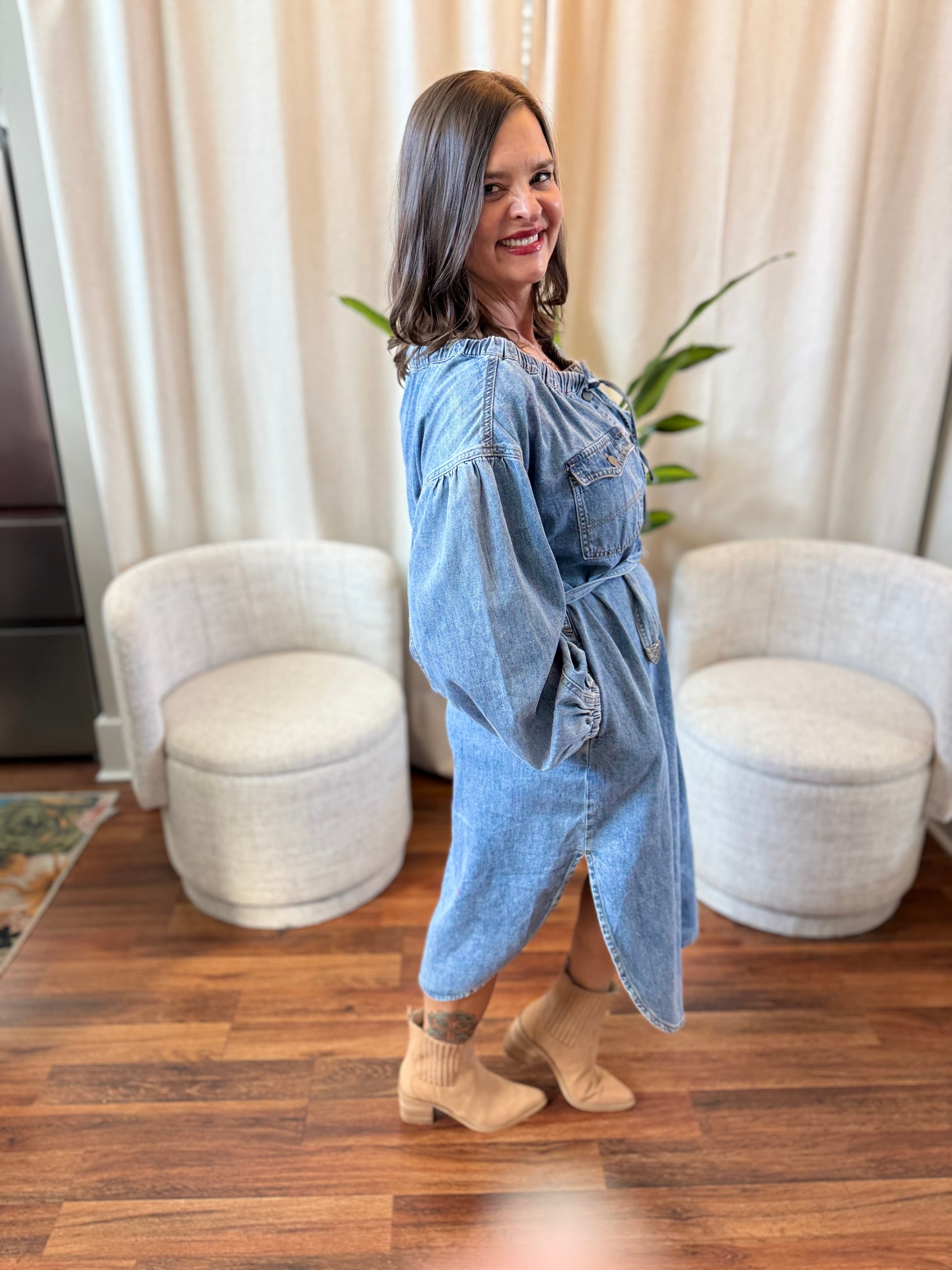 Cowgirl Charm Denim Dress
