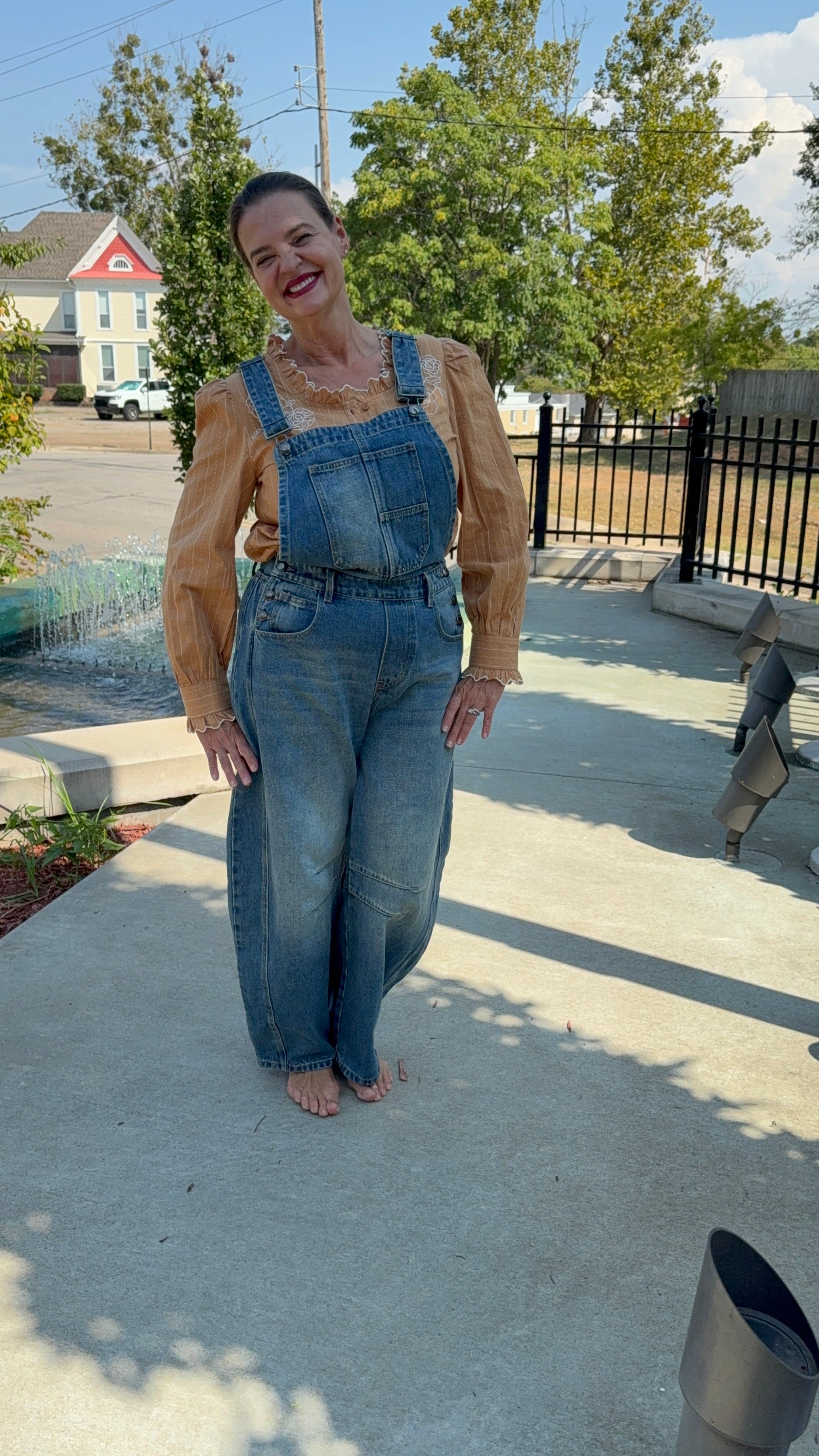 Roxanne Barrel Jean Denim Overall