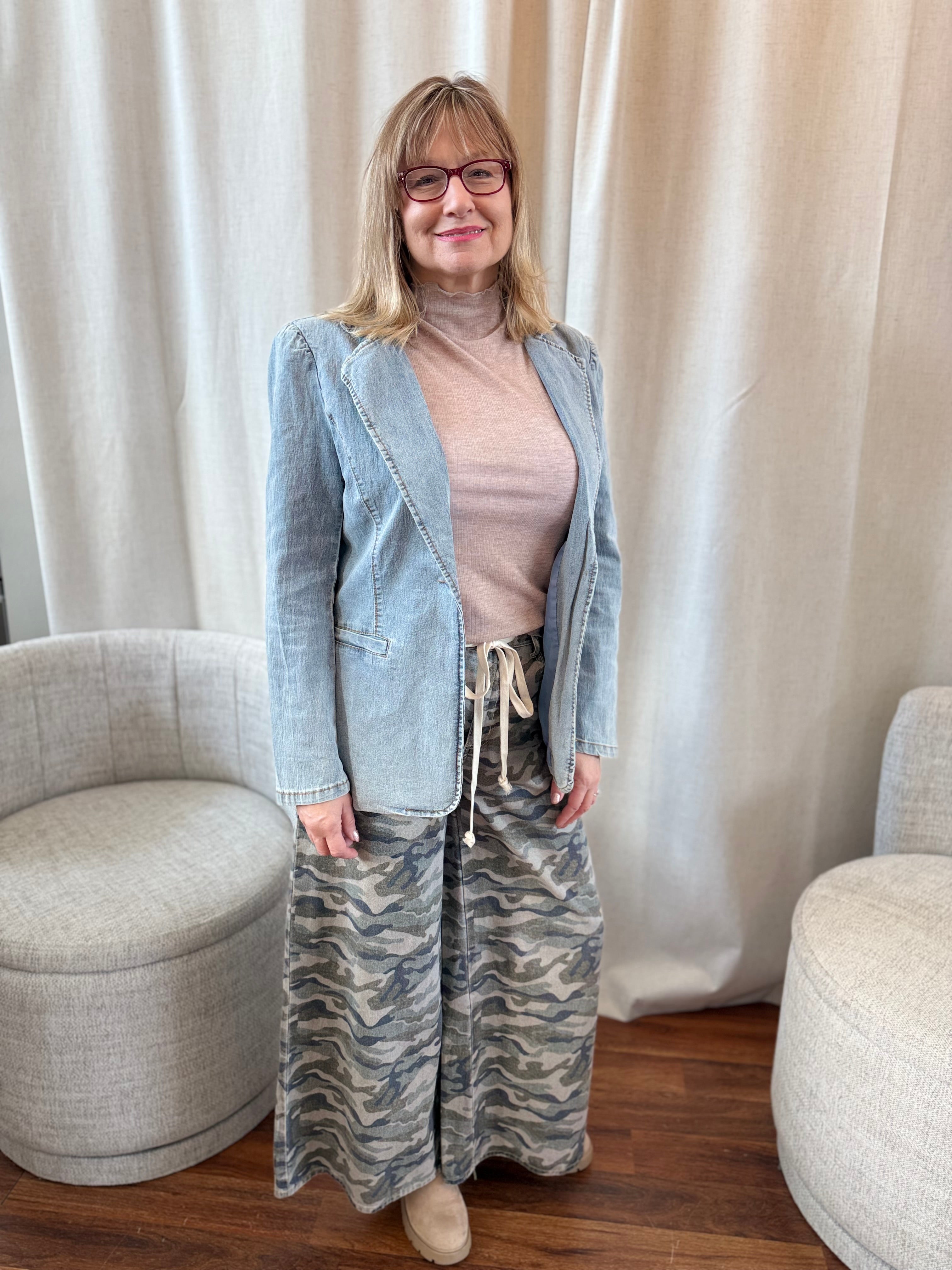 The City Muse Denim Blazer