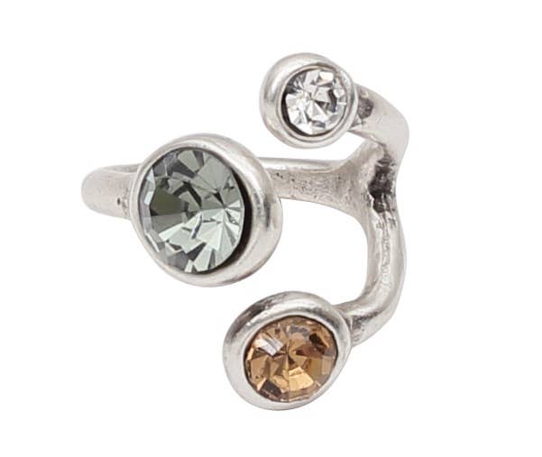 Twilight Trio Three-Stone Wrap Ring