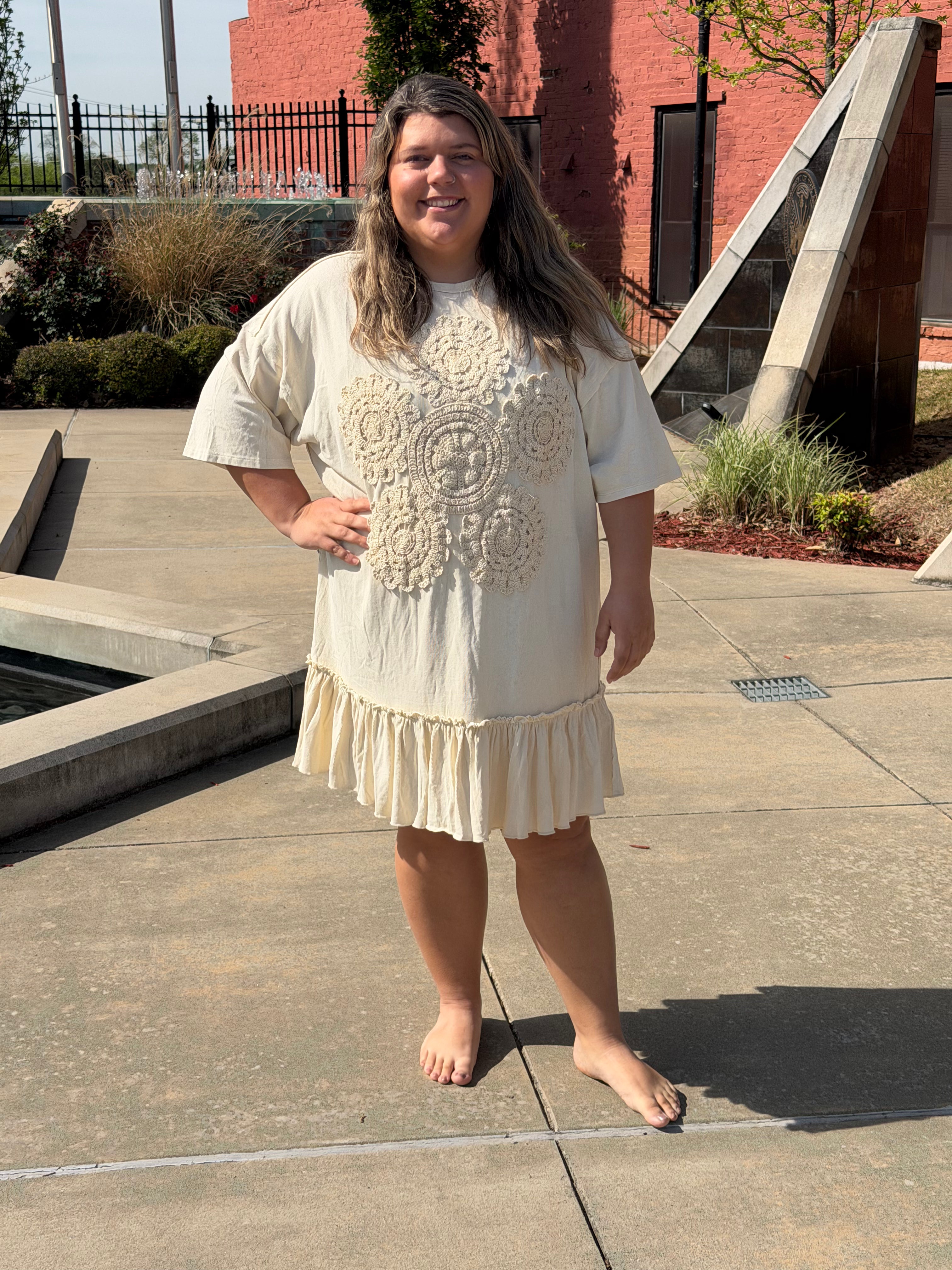 The Celeste Crochet Tunic Dress